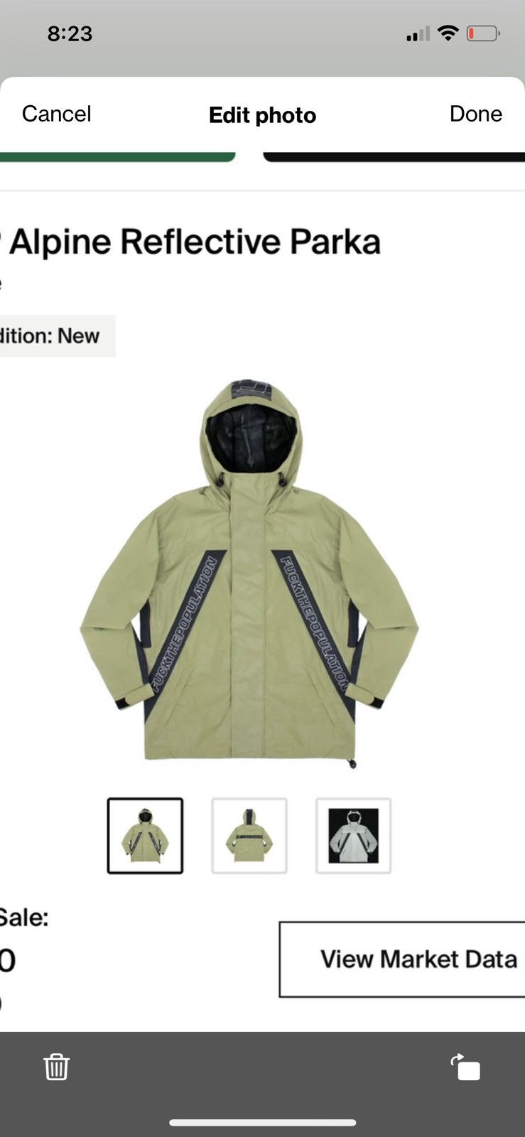 Fuck The Population FTP Alpine Reflective Parka XL Olive | Grailed