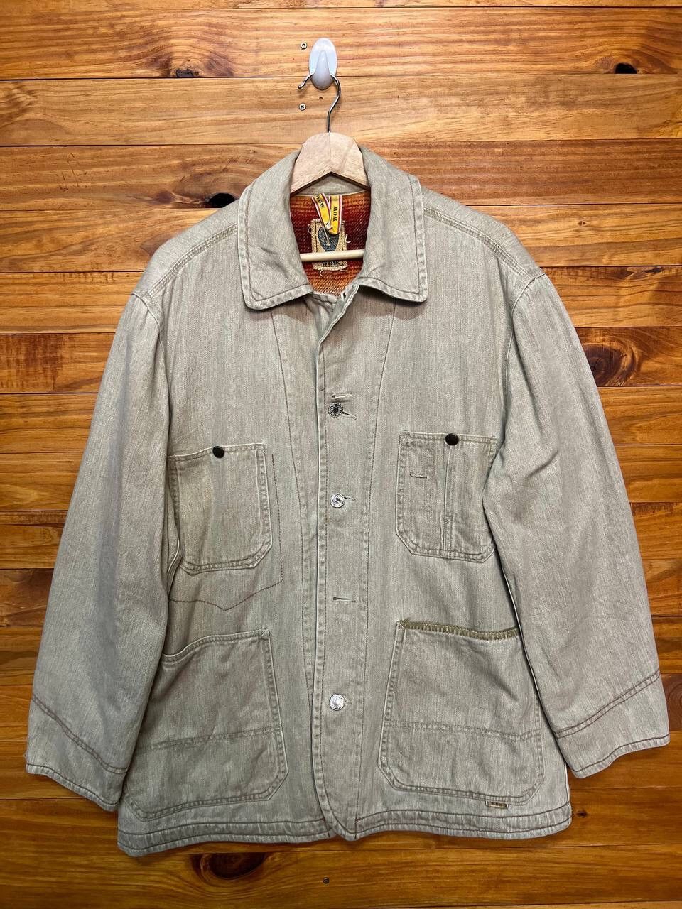 Vintage VINTAGE DUMGAREES CHORE JACKET BLANKET LINED Size US L / EU 52-54 / 3 - 1 Thumbnail