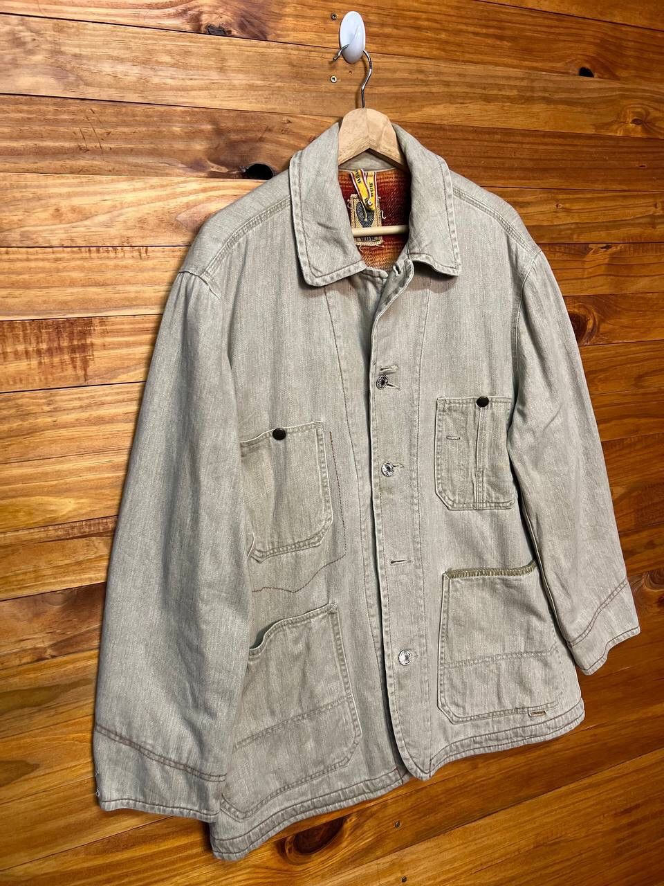Vintage VINTAGE DUMGAREES CHORE JACKET BLANKET LINED Size US L / EU 52-54 / 3 - 2 Thumbnail