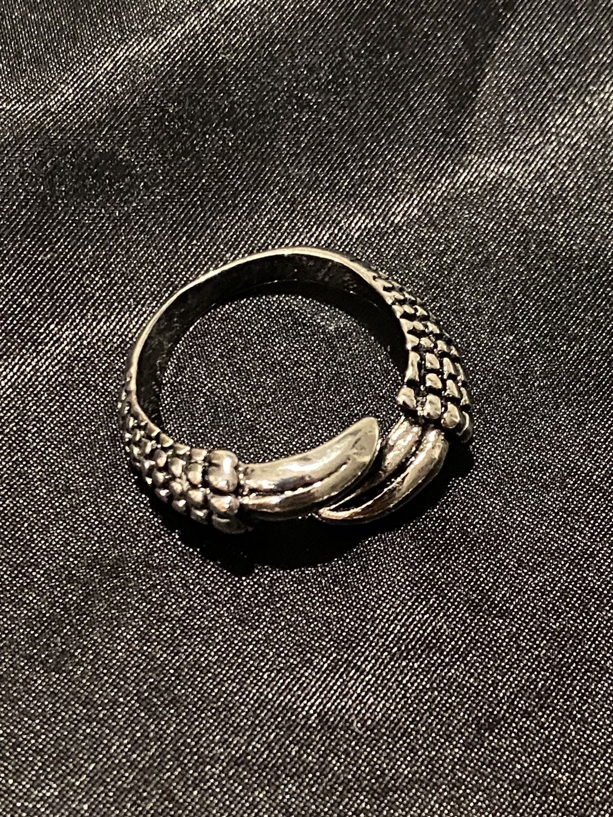 Vintage Punk gothic dragon silver ring Size ONE SIZE - 2 Thumbnail