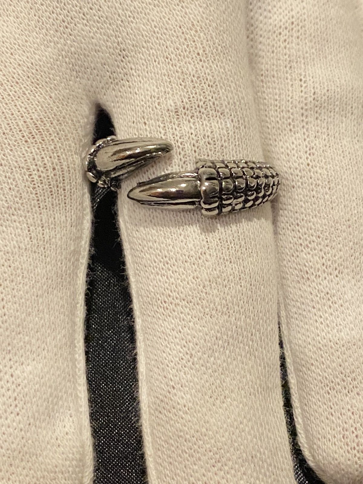 Vintage Punk gothic dragon silver ring Size ONE SIZE - 1 Thumbnail