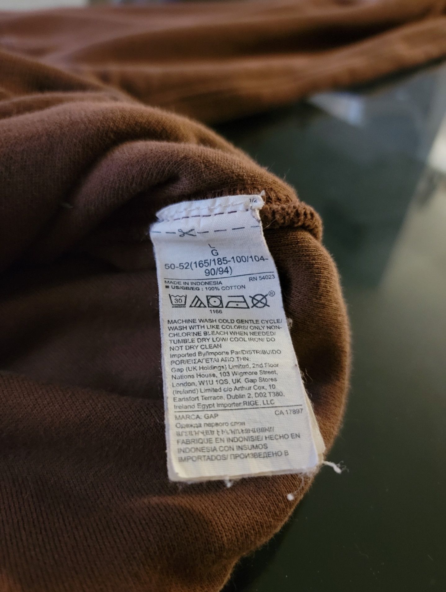 Gap Yeezy Gap Hoodie (Brown) Size US L / EU 52-54 / 3 - 4 Thumbnail