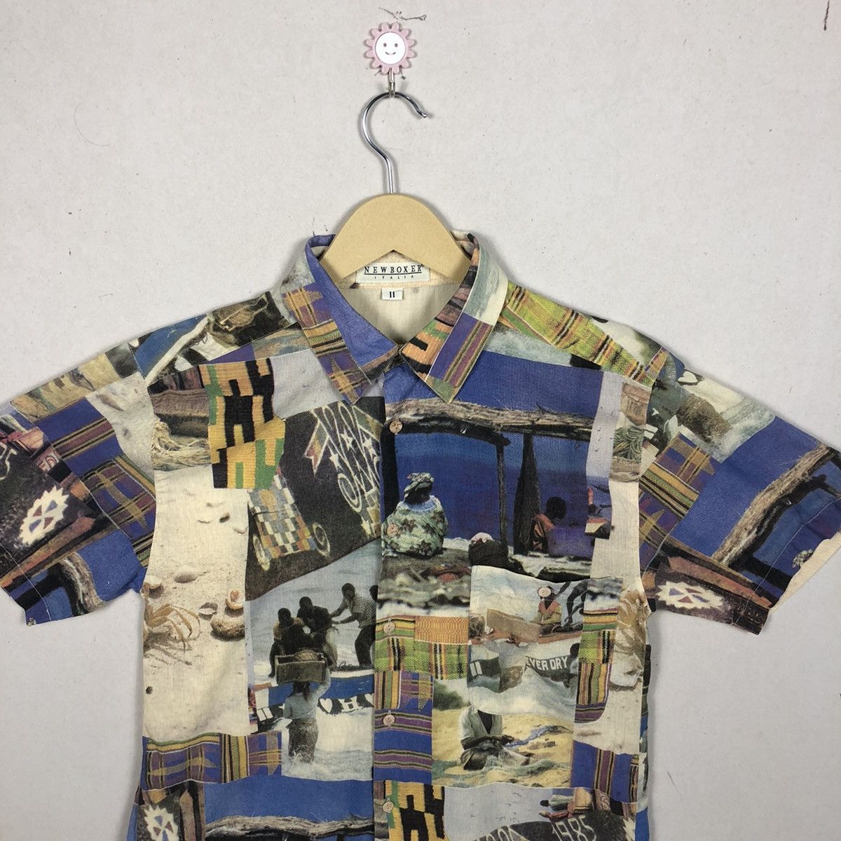 Designer Vintage Art NewBoxer Overprint Shirt Button Size US M / EU 48-50 / 2 - 3 Thumbnail