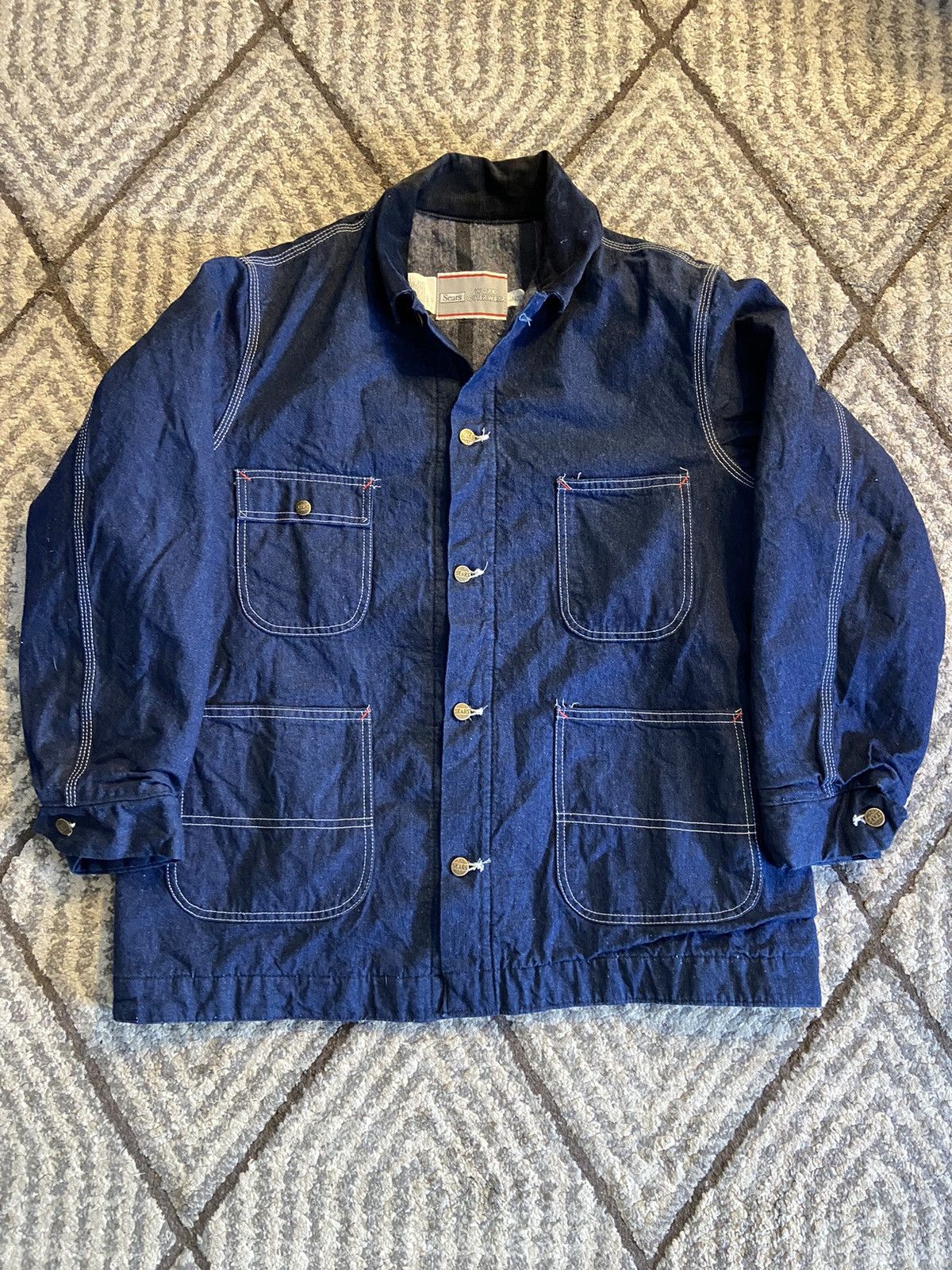 Sears blanket lined carhartt style chore jacket