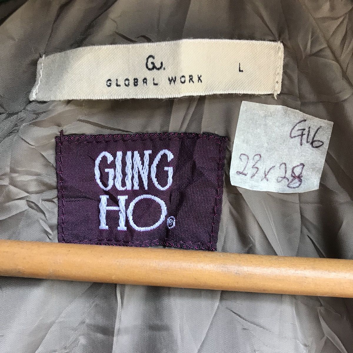 Global Work Gung Ho tactical waxed cotton jacket hoodie zip up Size US L / EU 52-54 / 3 - 7 Thumbnail