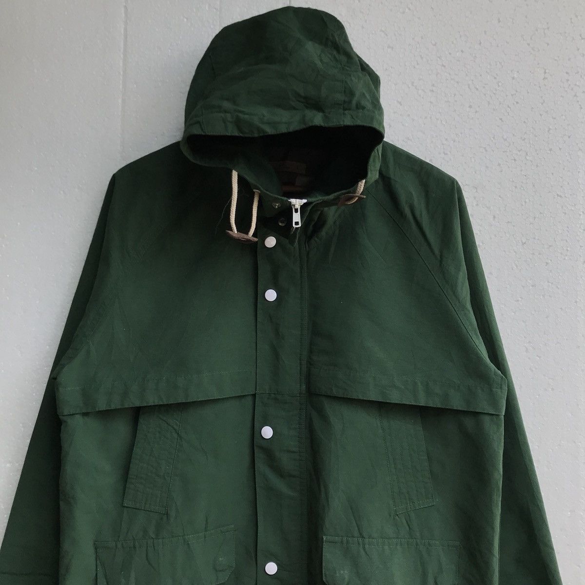 Global Work Gung Ho tactical waxed cotton jacket hoodie zip up Size US L / EU 52-54 / 3 - 3 Thumbnail