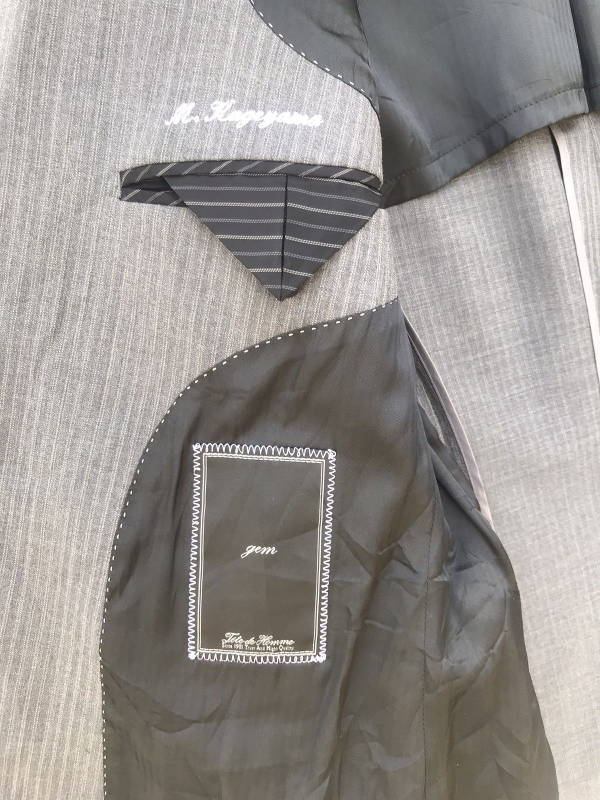 Tete Homme Designer Tete Homme Issey Miyake Suit Jacket Size US S / EU 44-46 / 1 - 4 Thumbnail