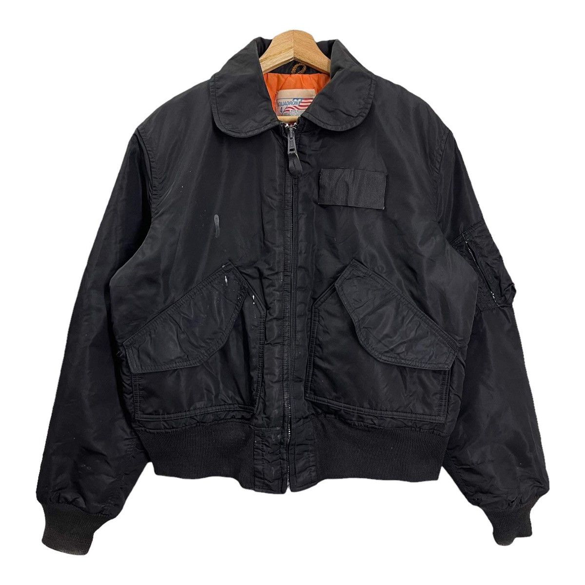Japanese Brand Vintage Squadron Made In Usa Bomber Jacket Size M Size US S / EU 44-46 / 1 - 1 Thumbnail
