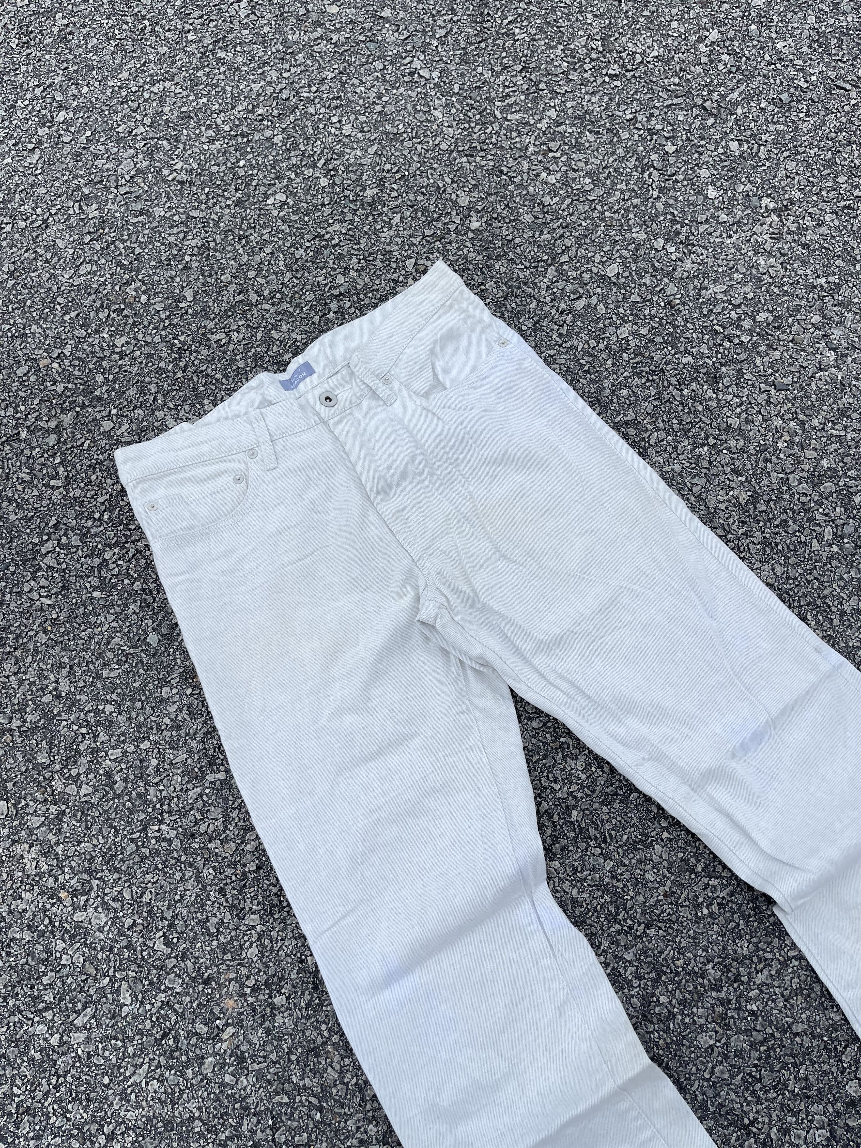 Kolor × Sacai White Denim Kolor Back Buckle Cinch Size US 30 / EU 46 - 3 Thumbnail