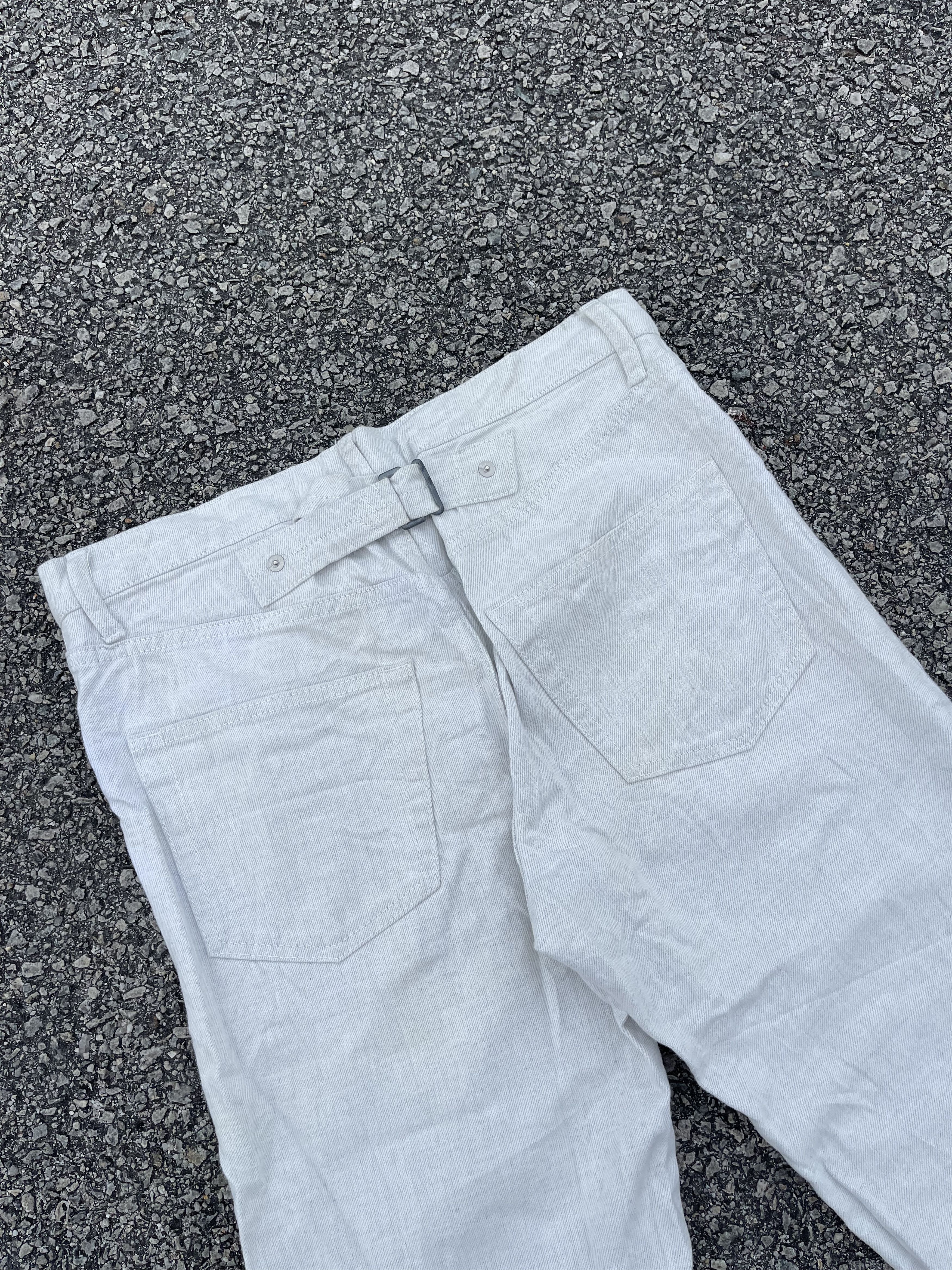 Kolor × Sacai White Denim Kolor Back Buckle Cinch Size US 30 / EU 46 - 17 Thumbnail