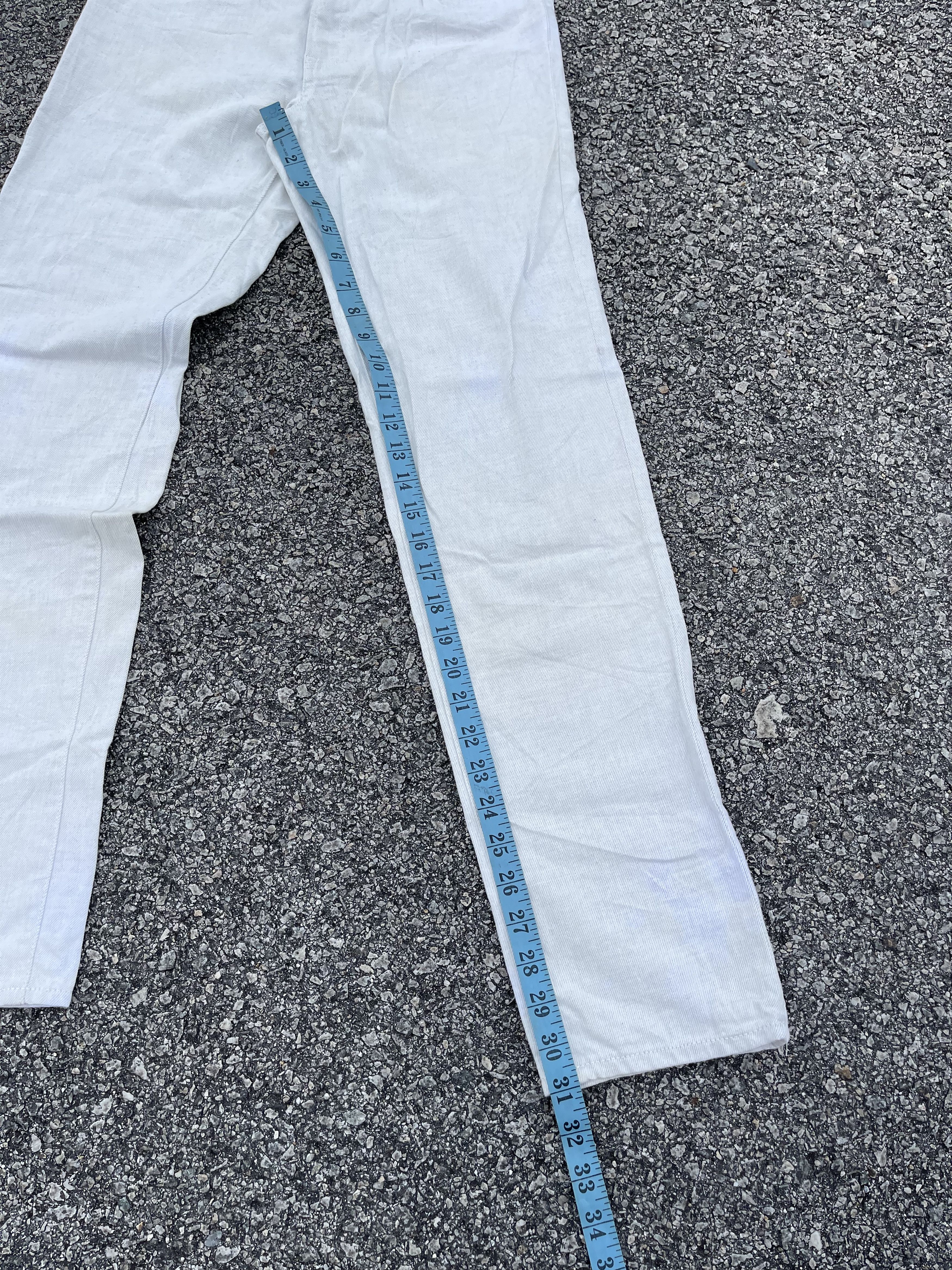 Kolor × Sacai White Denim Kolor Back Buckle Cinch Size US 30 / EU 46 - 11 Thumbnail