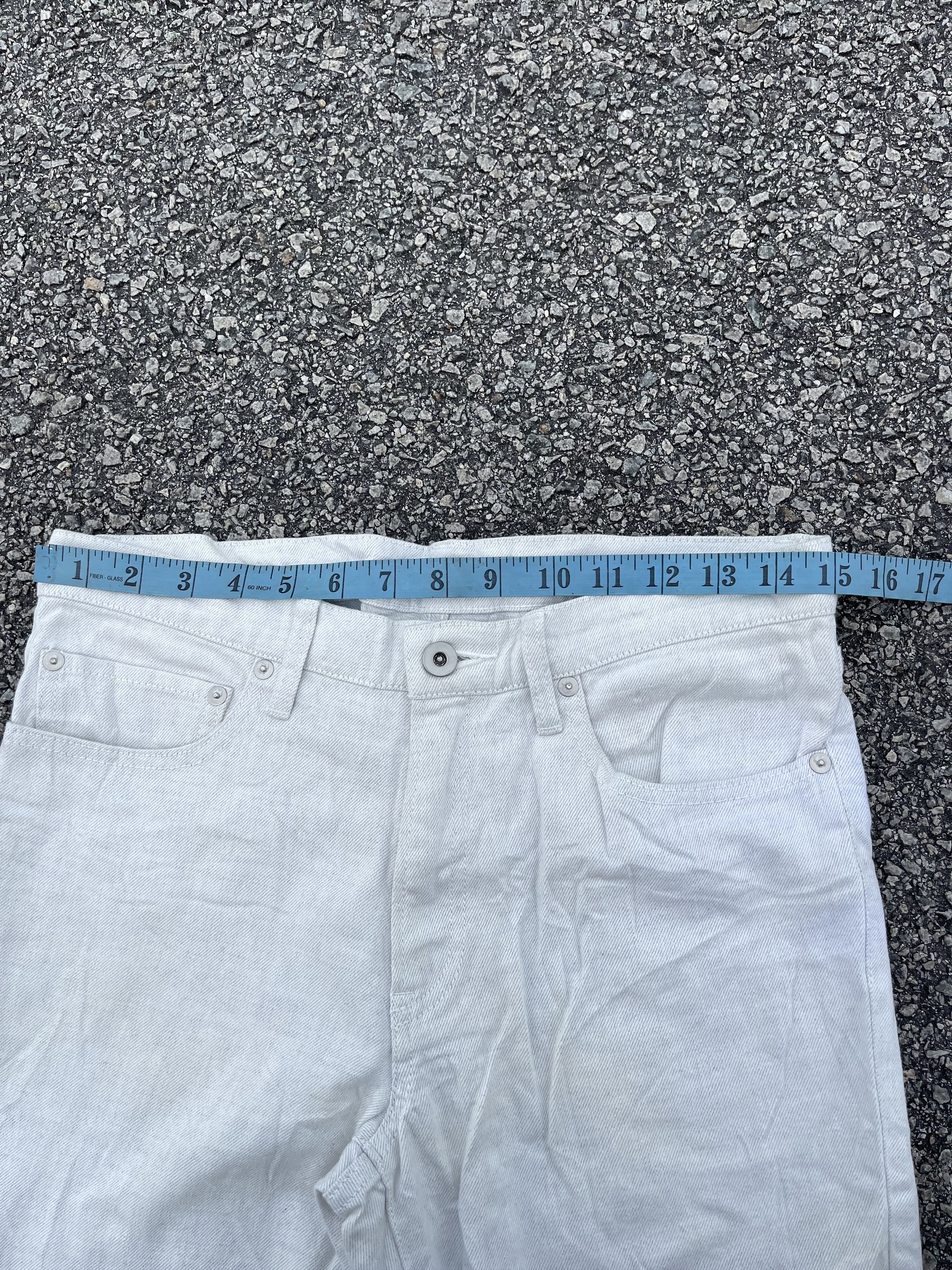 Kolor × Sacai White Denim Kolor Back Buckle Cinch Size US 30 / EU 46 - 8 Thumbnail