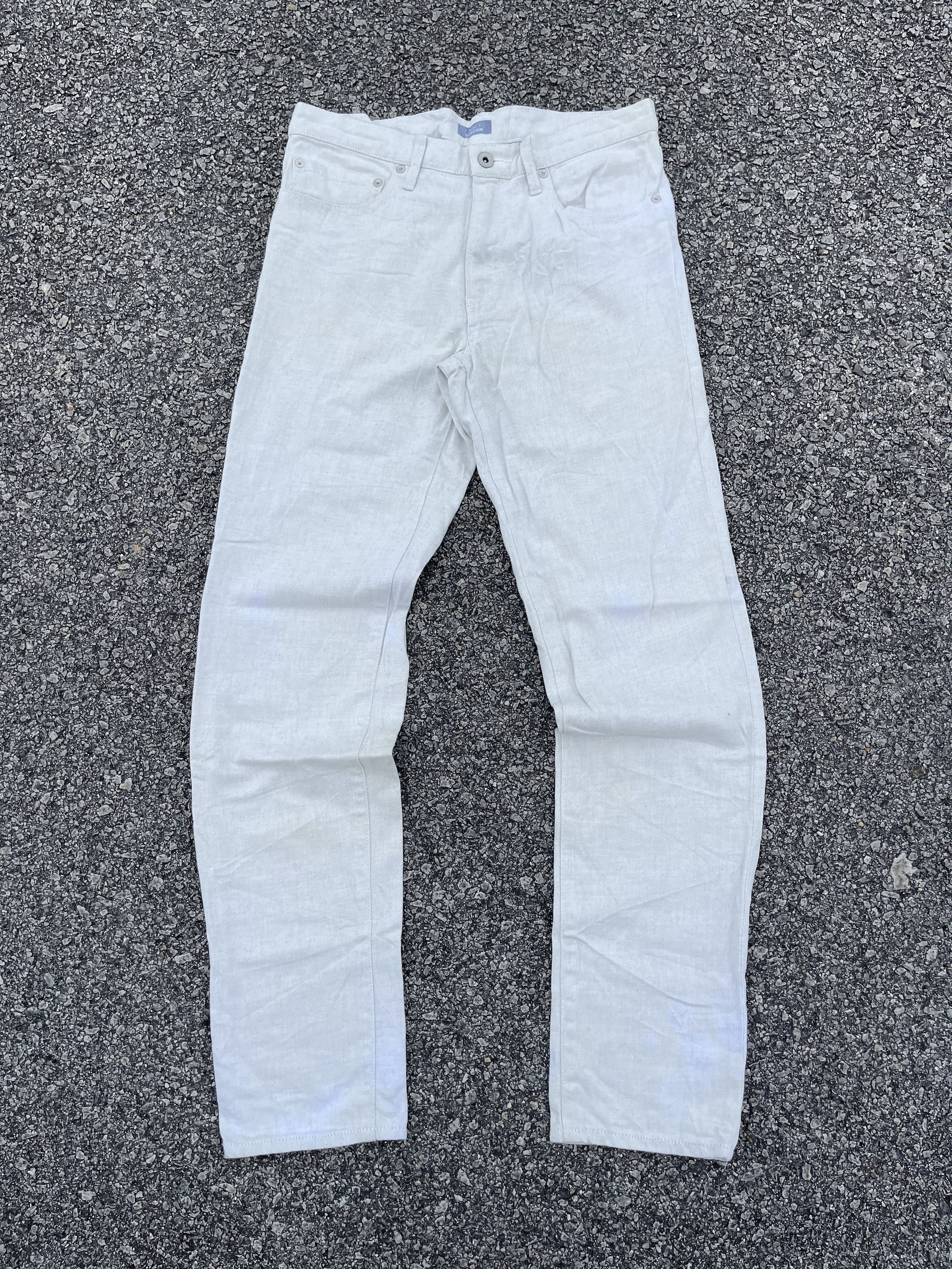Kolor × Sacai White Denim Kolor Back Buckle Cinch Size US 30 / EU 46 - 2 Thumbnail