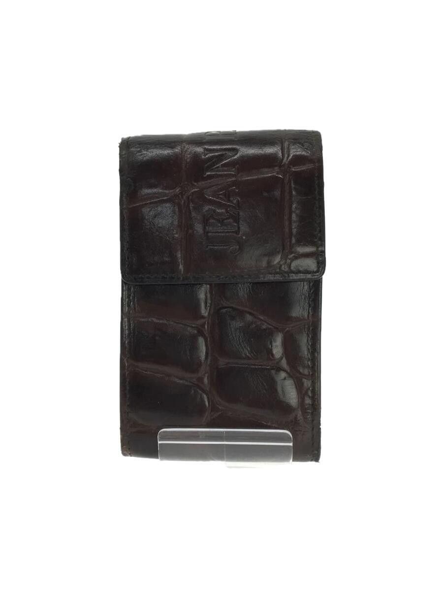 Jean Paul Gaultier Crocodile Embossed Logo Leather Cigarette Case