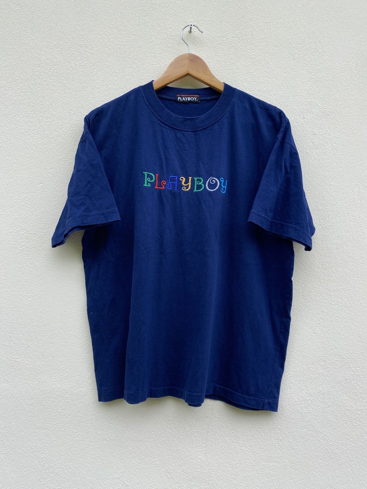 Vintage 90s Playboy Embroided Colourblock Artwork Shirt