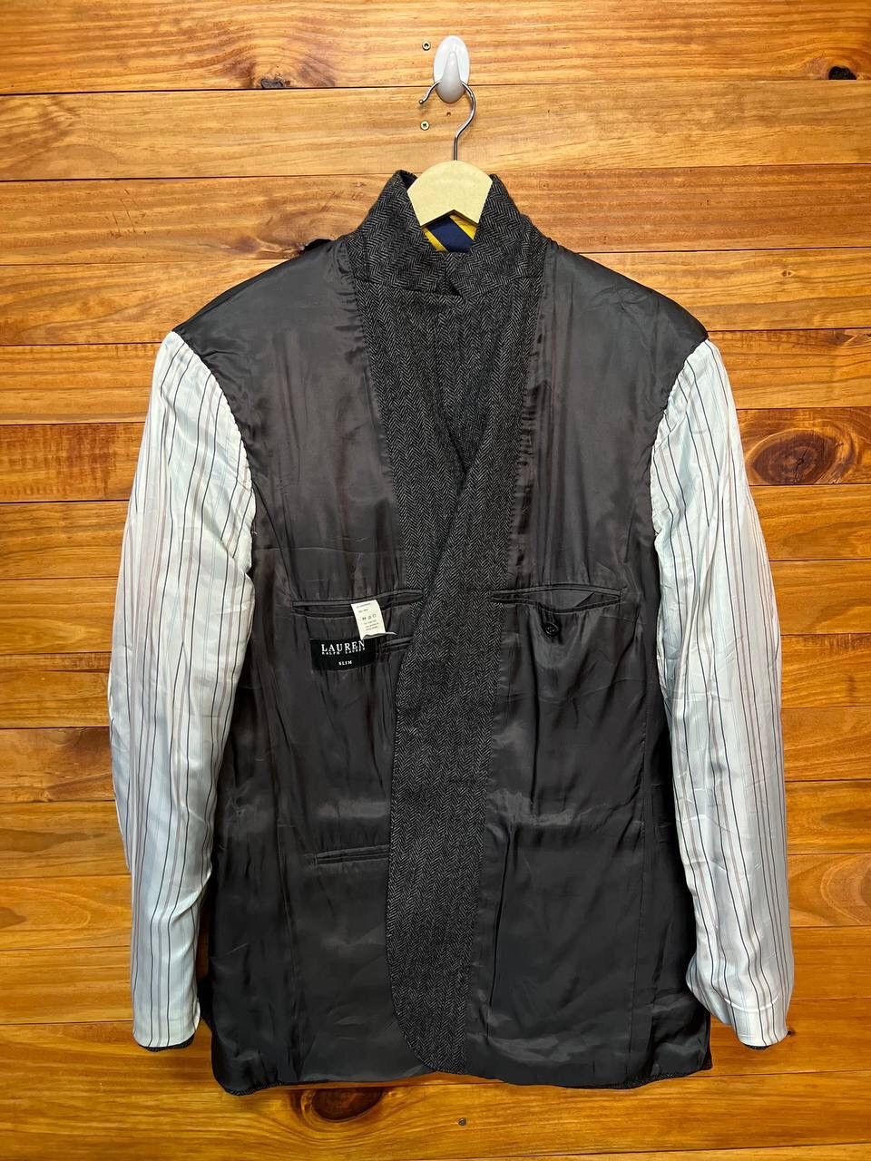 Ralph Lauren RALPH LAUREN WOOL BLAZER SLIM FISHBONE Size 40L - 13 Thumbnail