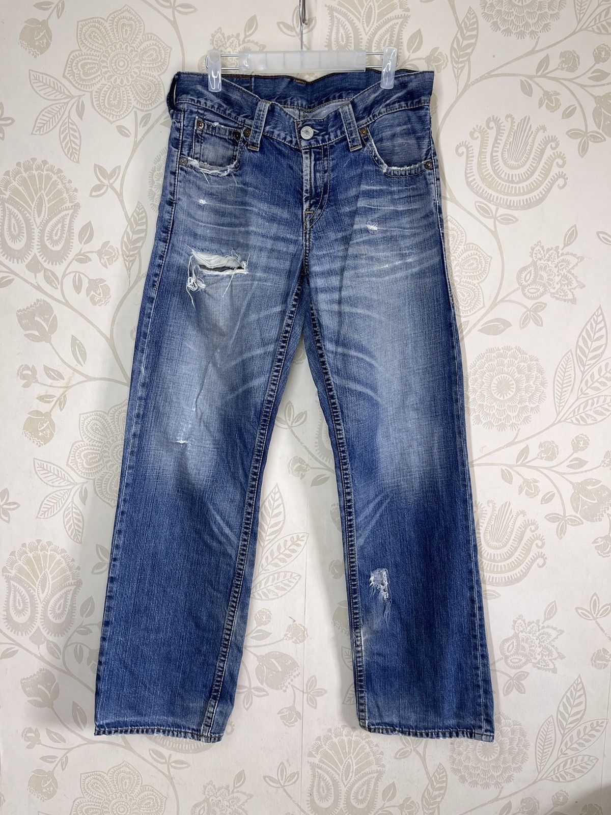 Levi's Ripped Distressed Levis 503 Vintage Denim Jeans Size US 33 - 1 Thumbnail