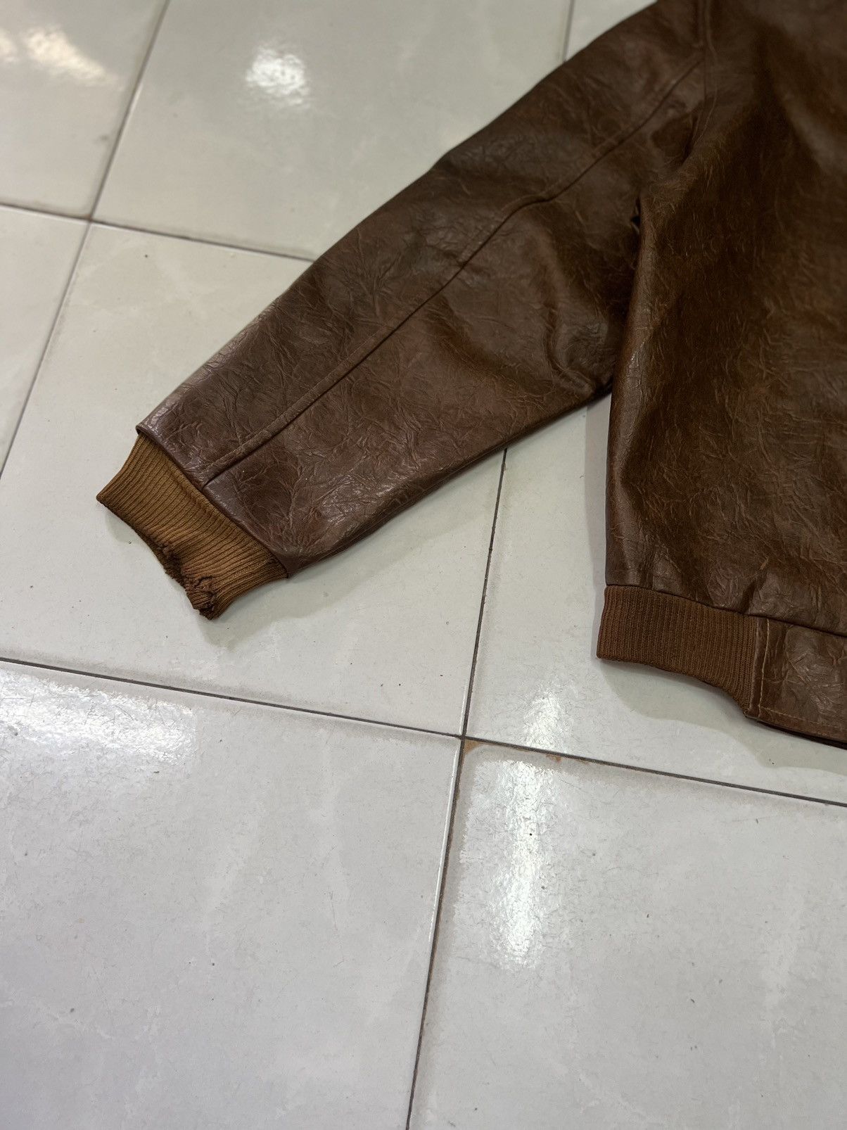 Japanese Brand Diamond Japan vintage zipper leather jacket men rare🔥 Size US M / EU 48-50 / 2 - 12 Thumbnail