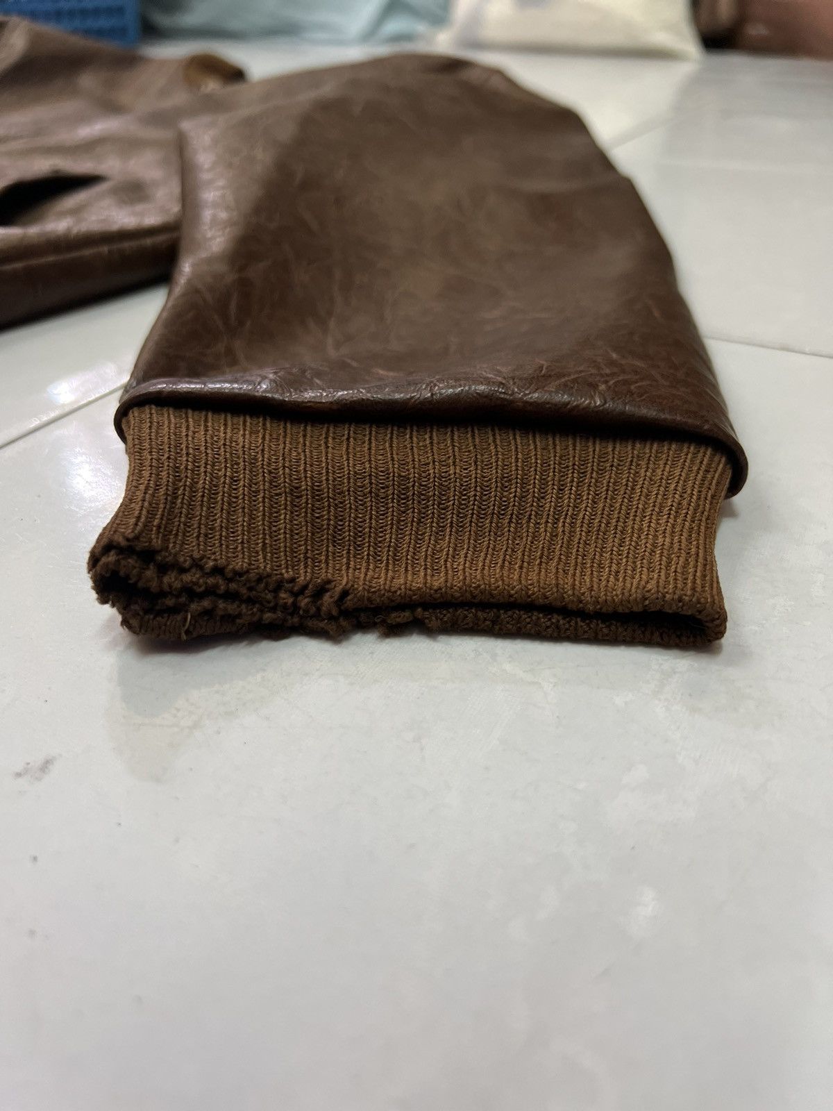 Japanese Brand Diamond Japan vintage zipper leather jacket men rare🔥 Size US M / EU 48-50 / 2 - 8 Thumbnail