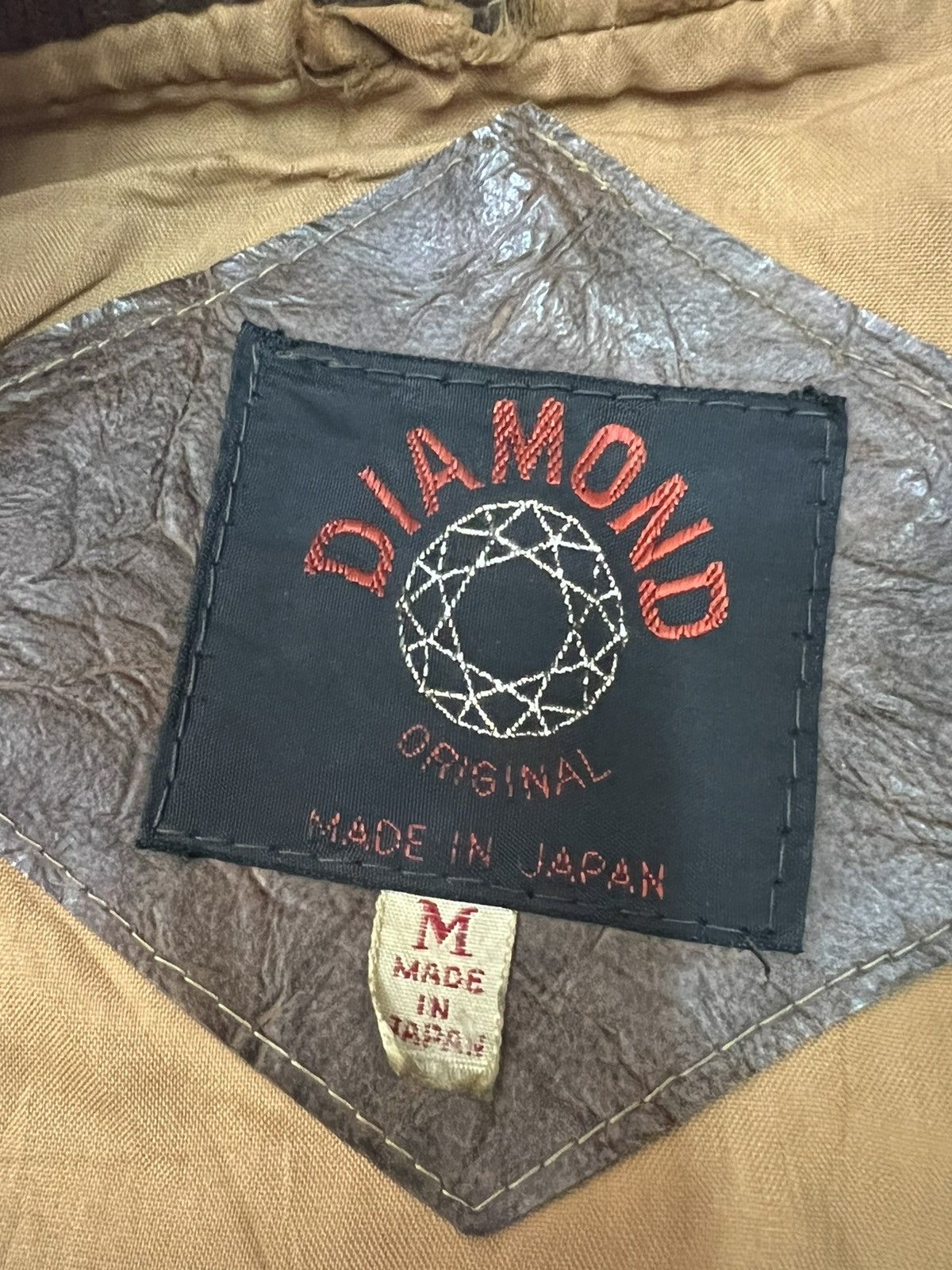 Japanese Brand Diamond Japan vintage zipper leather jacket men rare🔥 Size US M / EU 48-50 / 2 - 4 Thumbnail