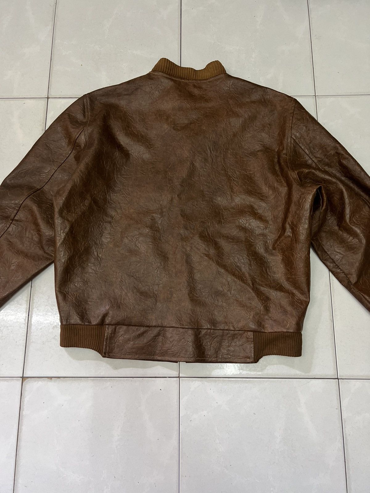 Japanese Brand Diamond Japan vintage zipper leather jacket men rare🔥 Size US M / EU 48-50 / 2 - 2 Thumbnail