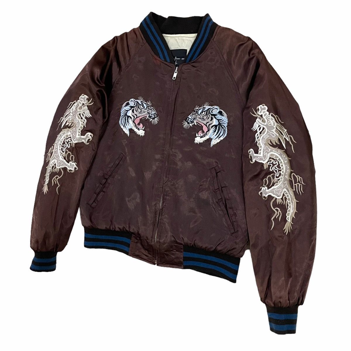 Japanese Brand 💥ASKNOWAS SUKAJAN SOUVENIR TIGER EMBROIDERED JACKET Size US S / EU 44-46 / 1 - 7 Thumbnail