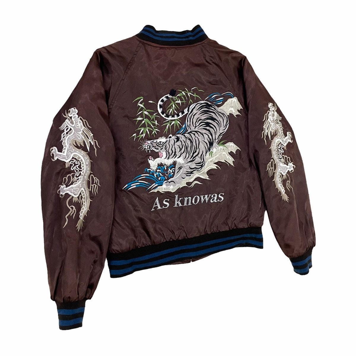 Japanese Brand 💥ASKNOWAS SUKAJAN SOUVENIR TIGER EMBROIDERED JACKET Size US S / EU 44-46 / 1 - 3 Thumbnail