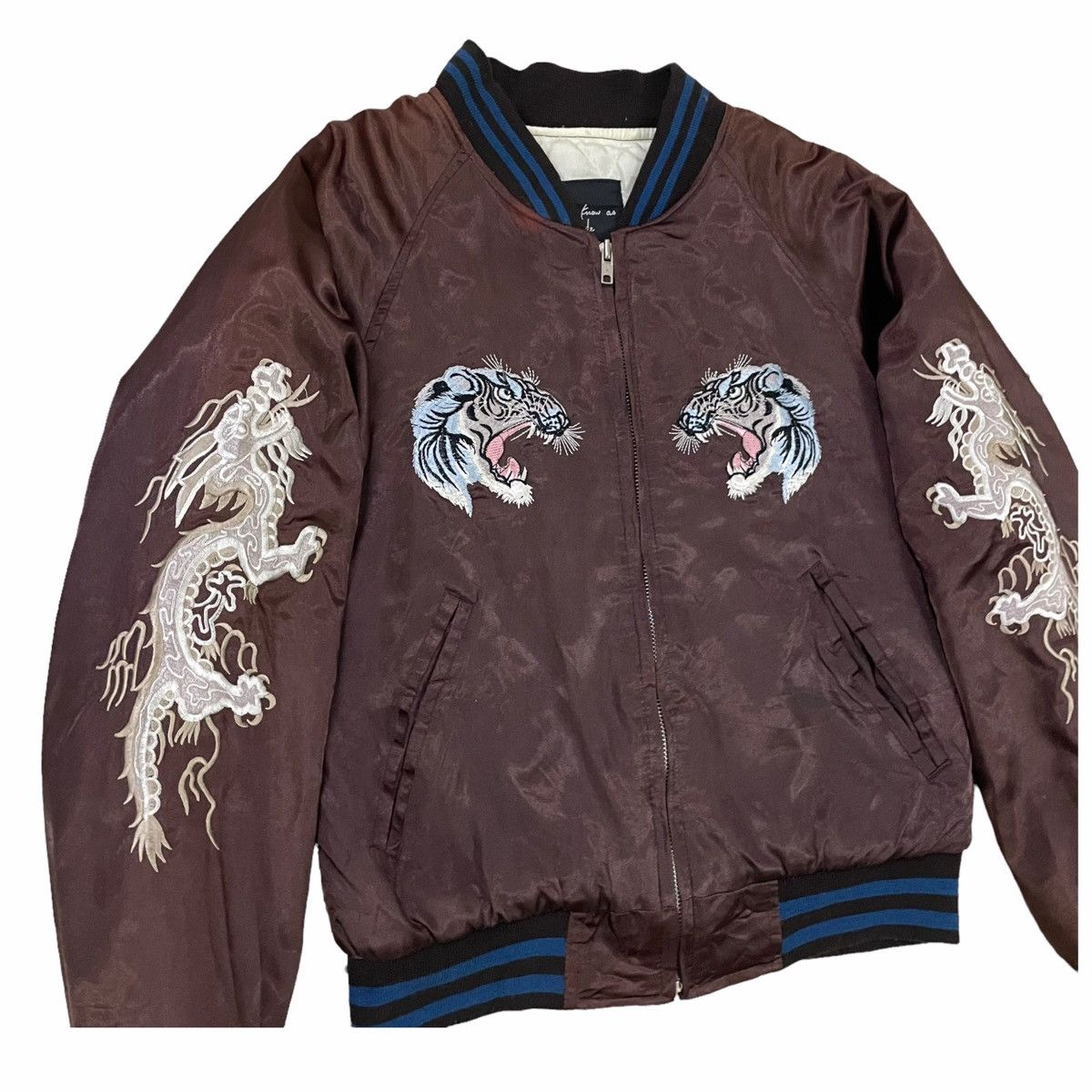 Japanese Brand 💥ASKNOWAS SUKAJAN SOUVENIR TIGER EMBROIDERED JACKET Size US S / EU 44-46 / 1 - 9 Thumbnail