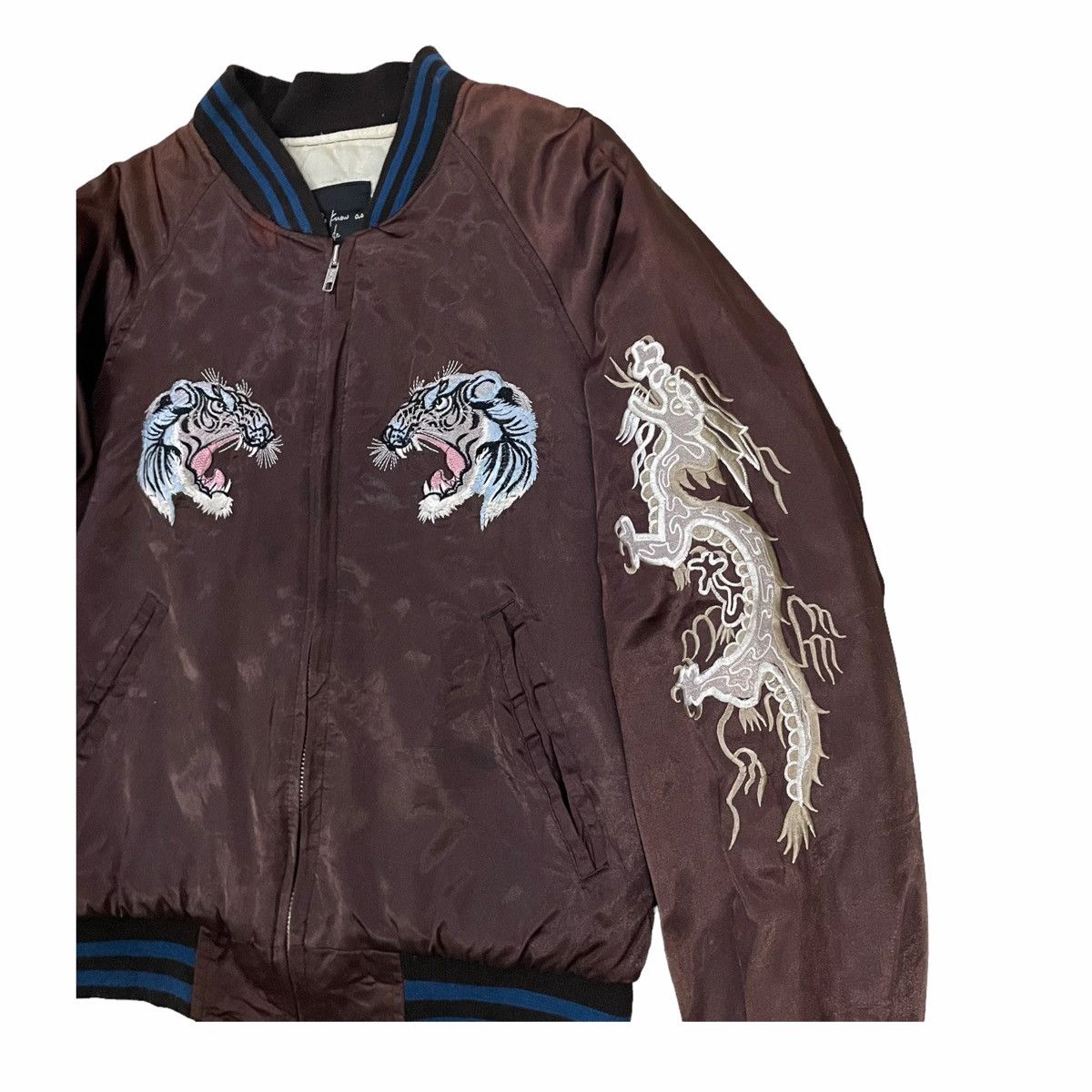 Japanese Brand 💥ASKNOWAS SUKAJAN SOUVENIR TIGER EMBROIDERED JACKET Size US S / EU 44-46 / 1 - 8 Thumbnail