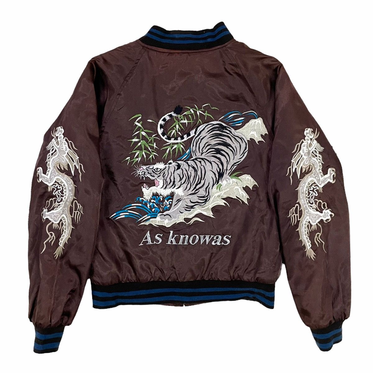 Japanese Brand 💥ASKNOWAS SUKAJAN SOUVENIR TIGER EMBROIDERED JACKET Size US S / EU 44-46 / 1 - 1 Thumbnail