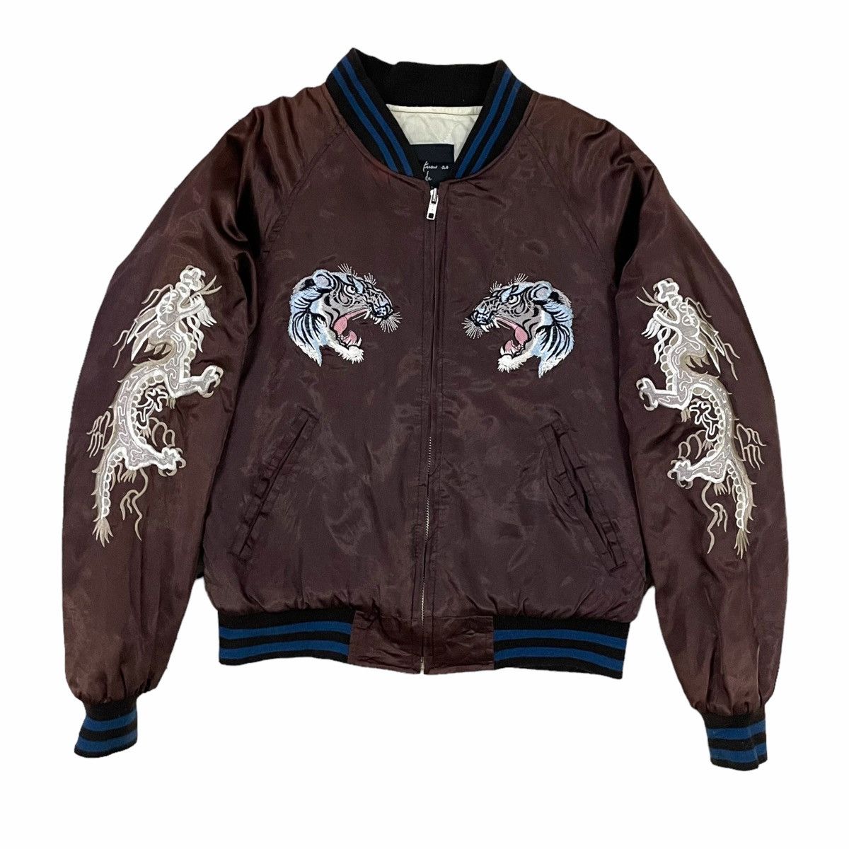 Japanese Brand 💥ASKNOWAS SUKAJAN SOUVENIR TIGER EMBROIDERED JACKET Size US S / EU 44-46 / 1 - 5 Thumbnail