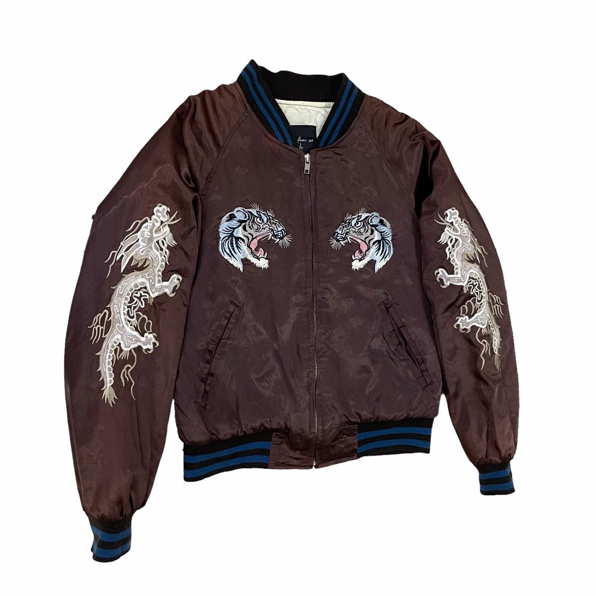 Japanese Brand 💥ASKNOWAS SUKAJAN SOUVENIR TIGER EMBROIDERED JACKET Size US S / EU 44-46 / 1 - 6 Thumbnail