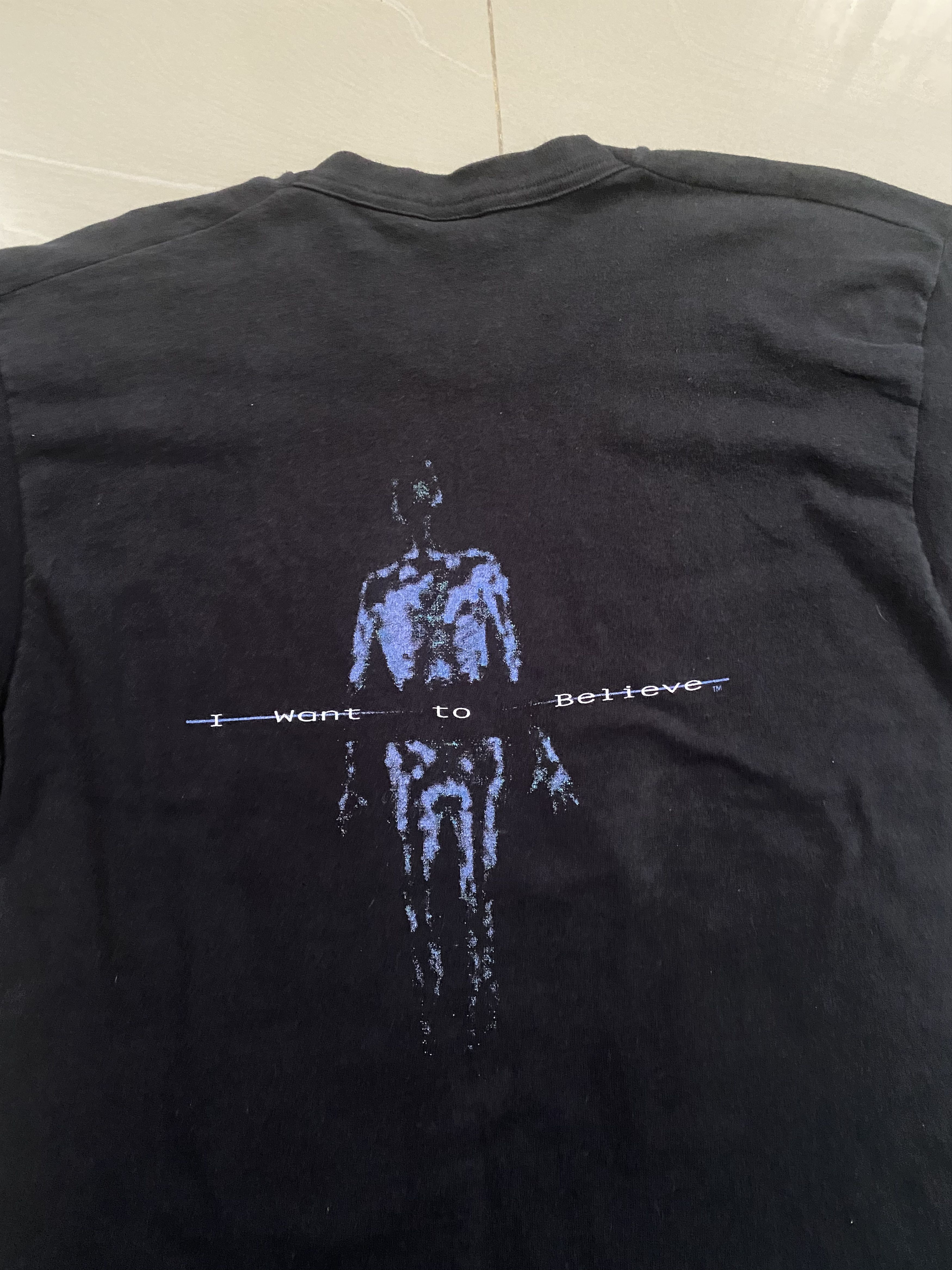 Vintage 90s Movie. The X Files I Want to Believe Tshirt Vintage Size US L / EU 52-54 / 3 - 2 Thumbnail