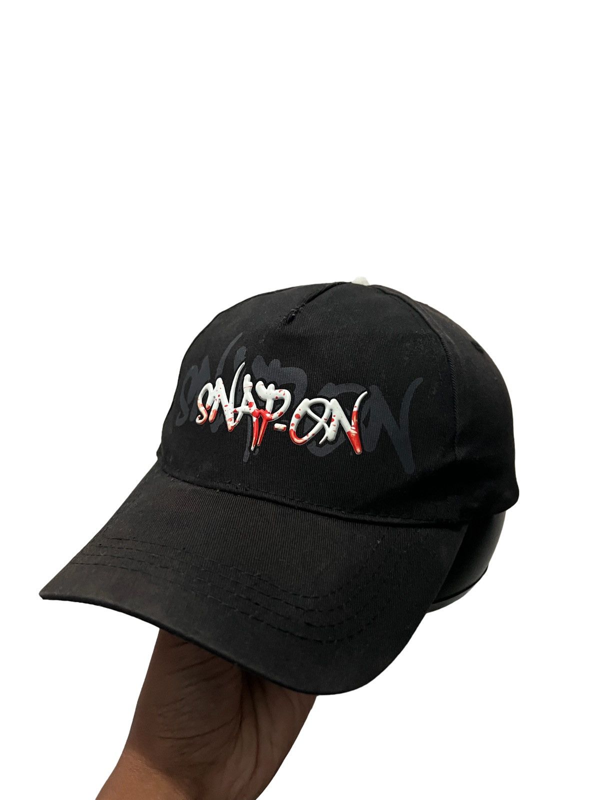 Vintage Snap On Black Hat Size ONE SIZE - 1 Thumbnail