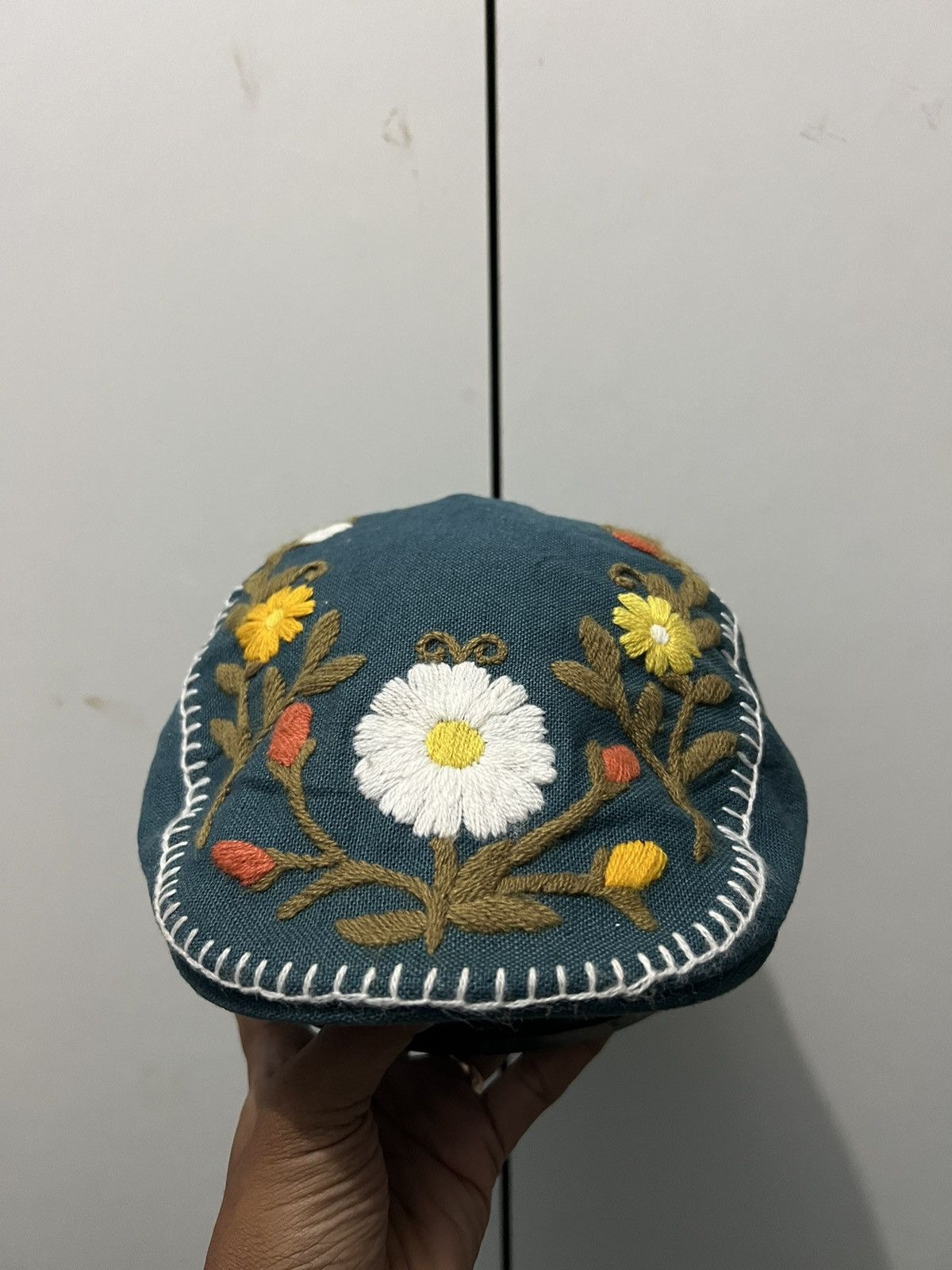 Japanese Brand Retro Custom Handmade Flower Art Beretta Hat Size ONE SIZE - 1 Thumbnail