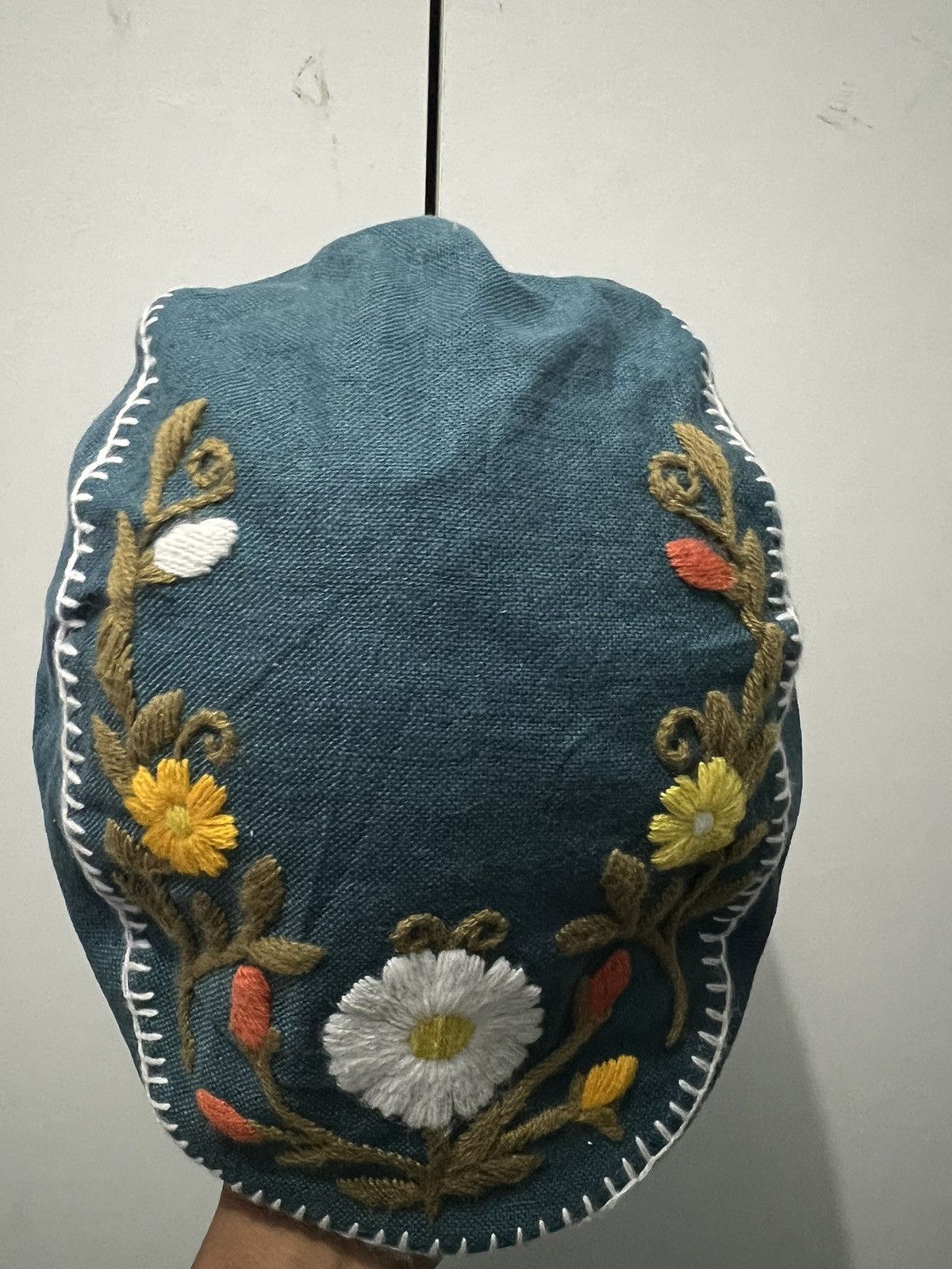 Japanese Brand Retro Custom Handmade Flower Art Beretta Hat Size ONE SIZE - 6 Thumbnail