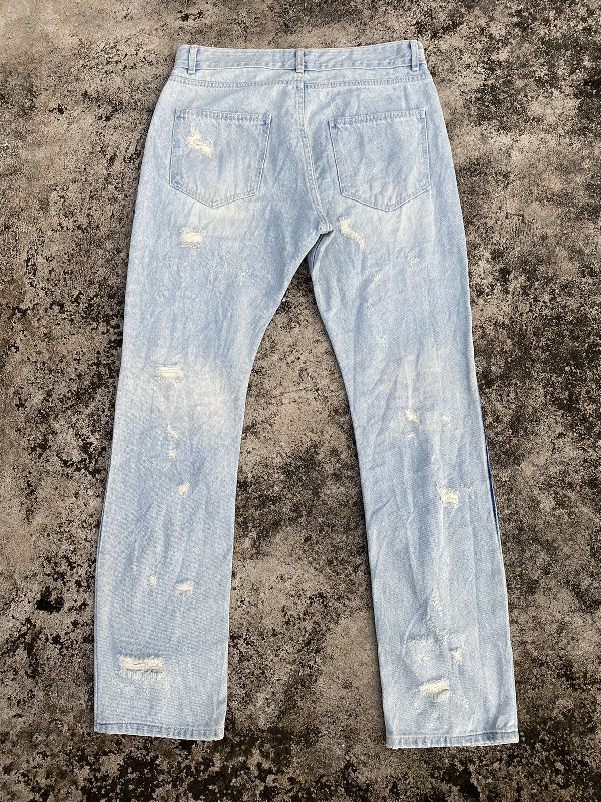 Beauty Beast 💸BINDINGOFFER💸Grailz Disstressed Flare Jeans Size US 33 - 3 Thumbnail