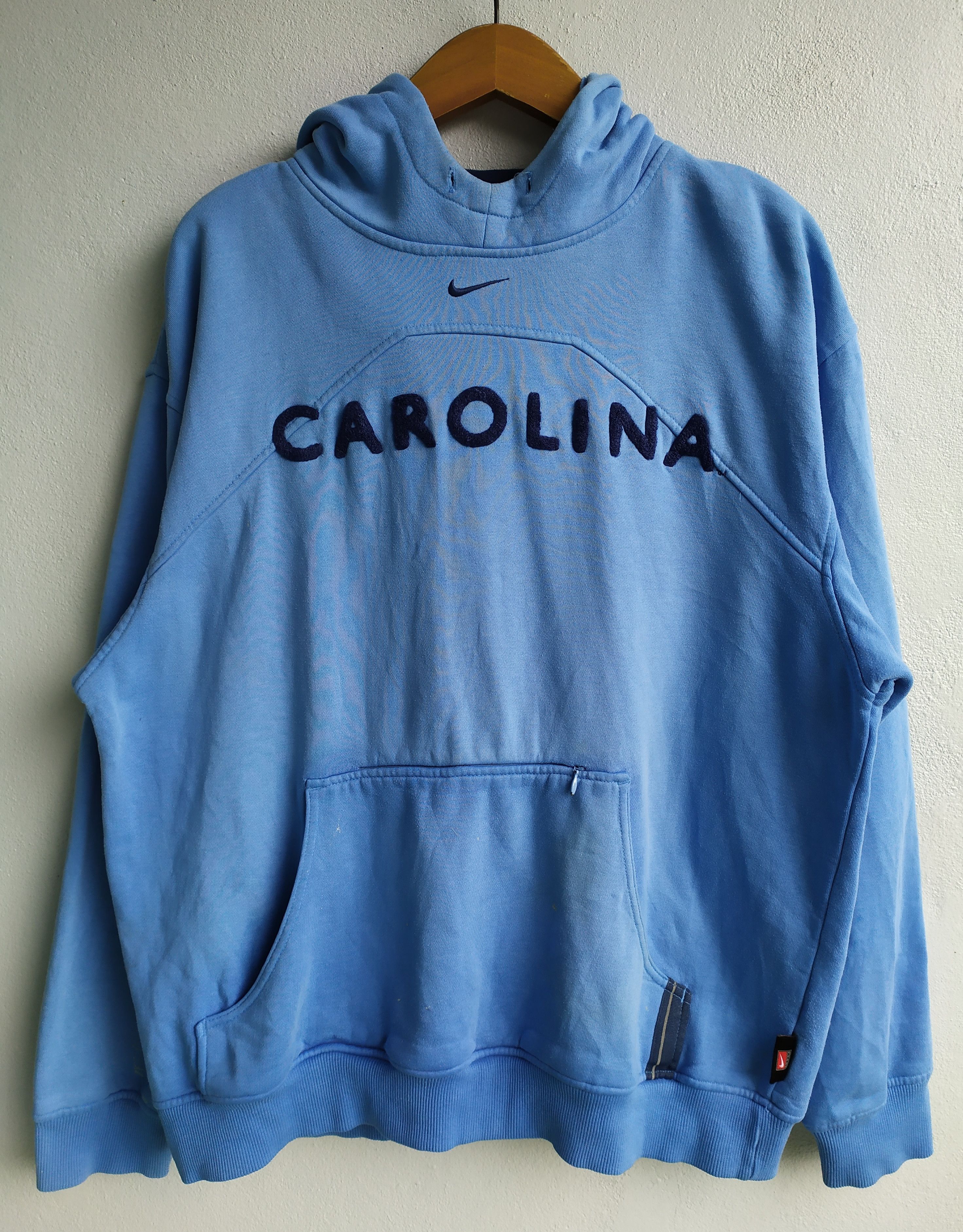🔥Vintage Nike Carolina Center Swoosh Hoodie Sweatshirt