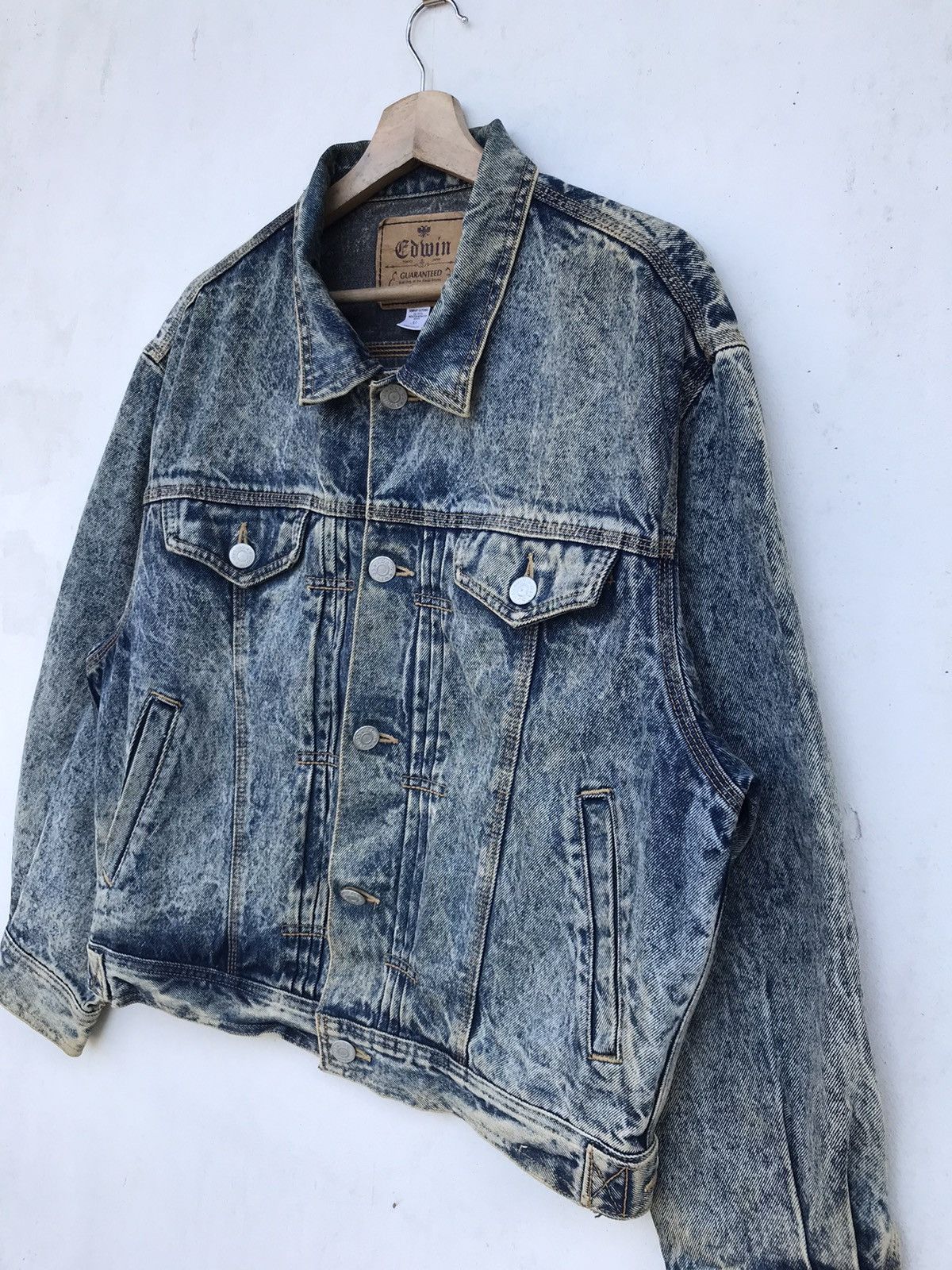 Edwin Vintage Edwin Acid Wash Denim Jacket - Japan Made Size US L / EU 52-54 / 3 - 8 Thumbnail