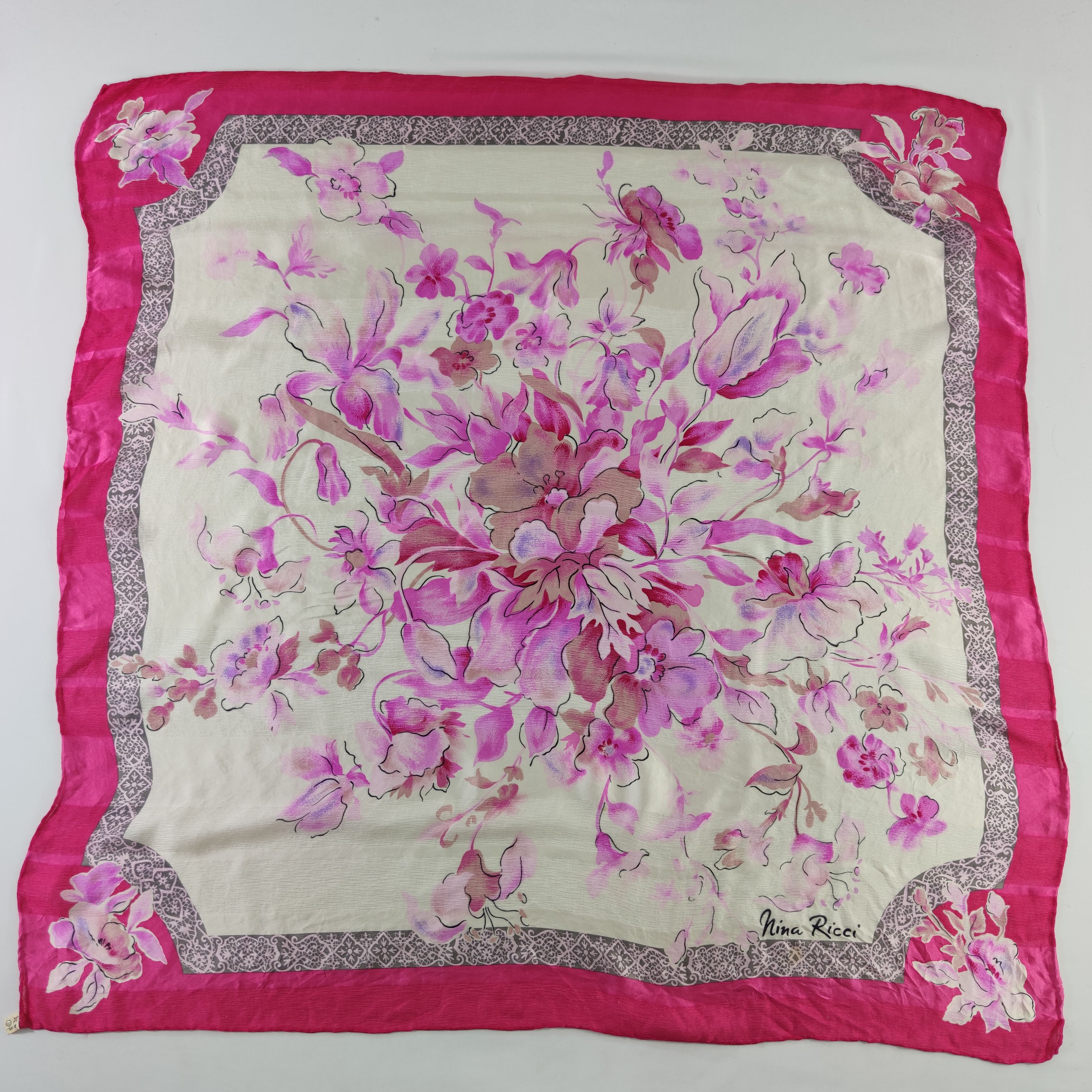 Nina Ricci Nina Ricci Silk Scarf Size ONE SIZE - 2 Thumbnail