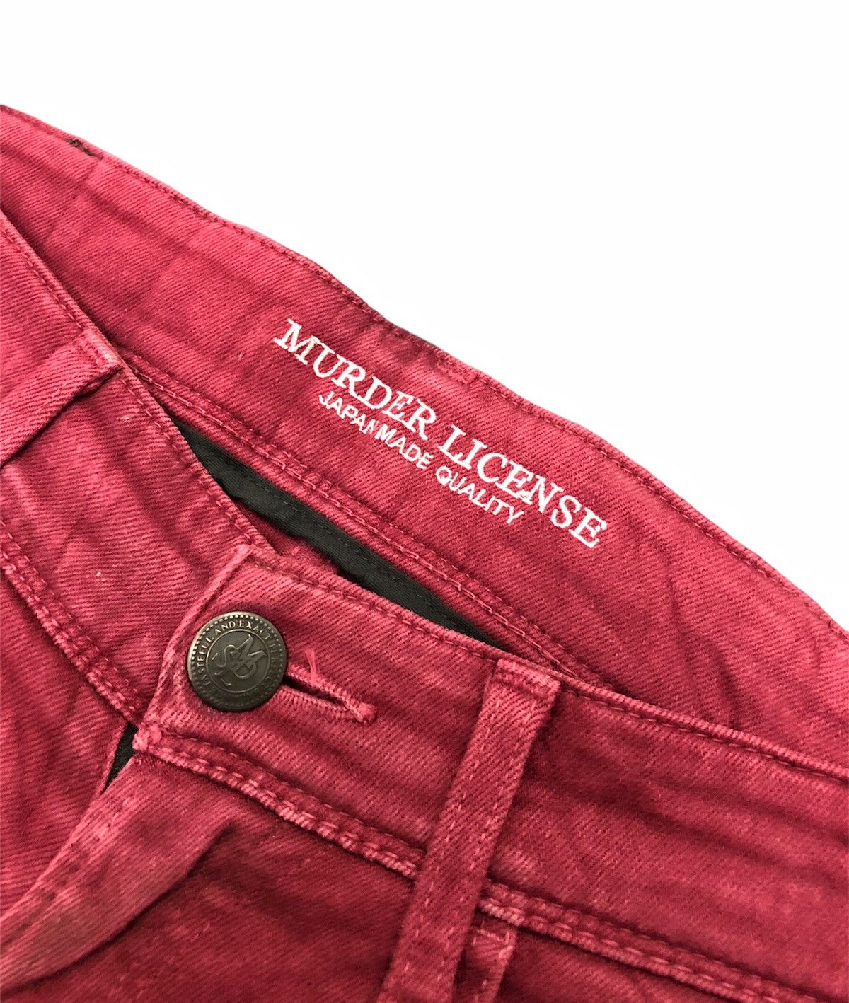 Murder License 🔥Gothic Vkei🔥00s Murder License claw mark red denim Size US 32 / EU 48 - 6 Thumbnail
