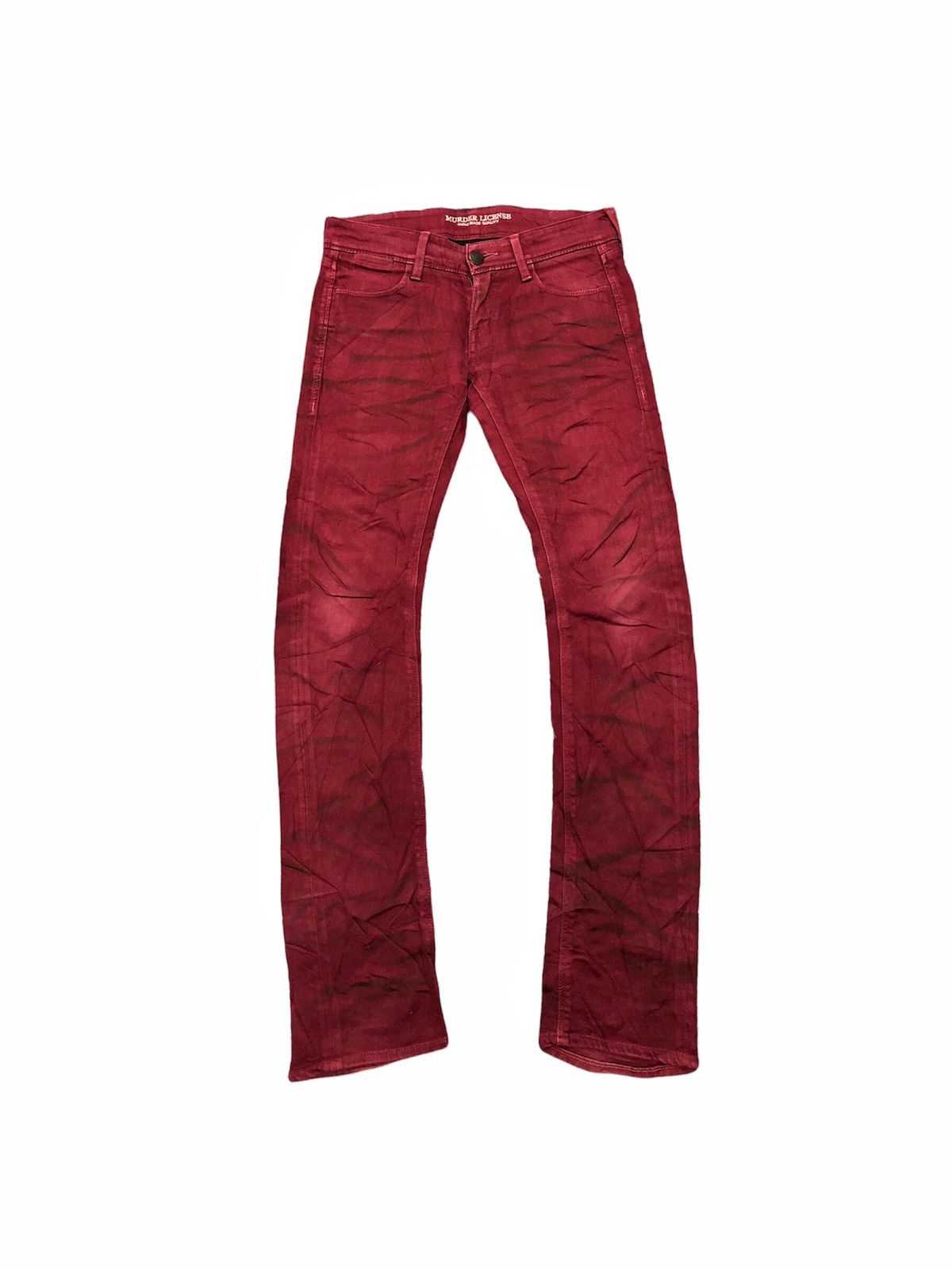 Murder License 🔥Gothic Vkei🔥00s Murder License claw mark red denim Size US 32 / EU 48 - 3 Thumbnail