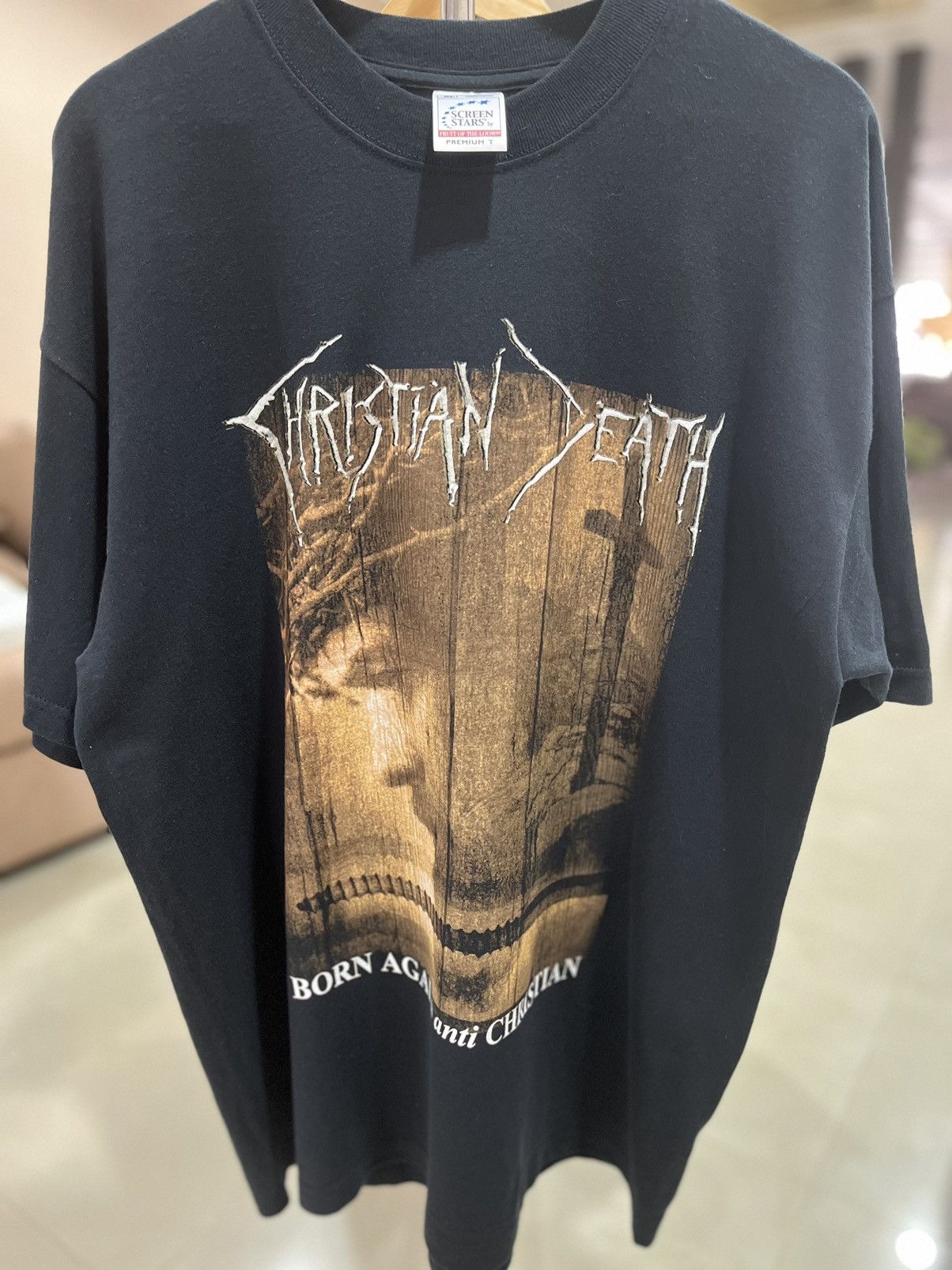 Band Tees × Vintage Vintage Christian Death Born Again Anti Christian Size US XL / EU 56 / 4 - 1 Thumbnail
