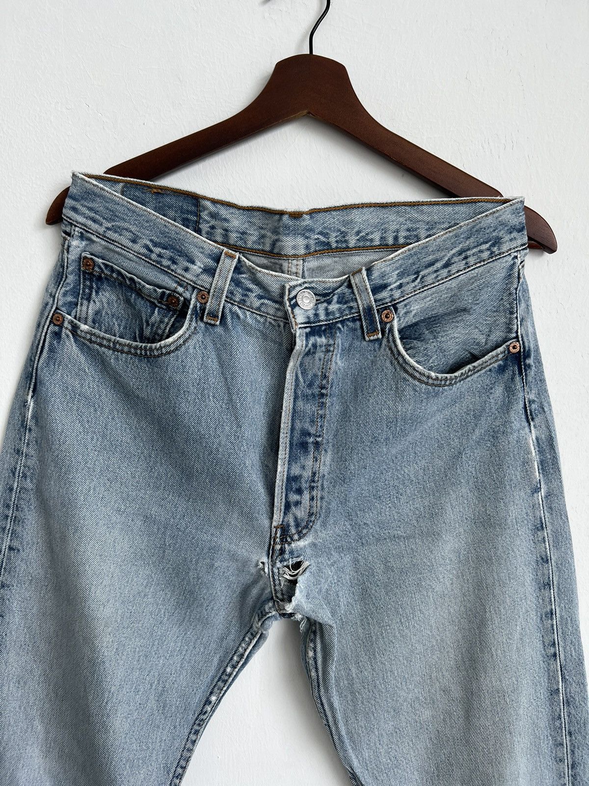 Levi's Levis 501 Button 553 Made in USA Denim Jeans Size US 32 / EU 48 - 3 Thumbnail
