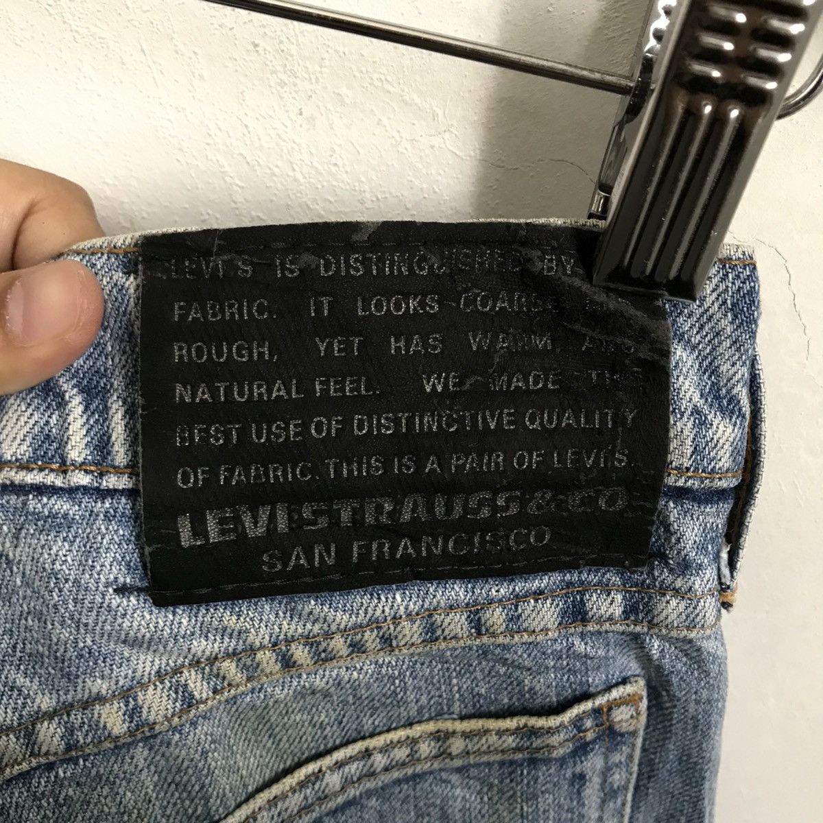 Levi's Vintage LeVis Big E Black Label Jeans Denim JN1 Size US 30 / EU 46 - 9 Thumbnail