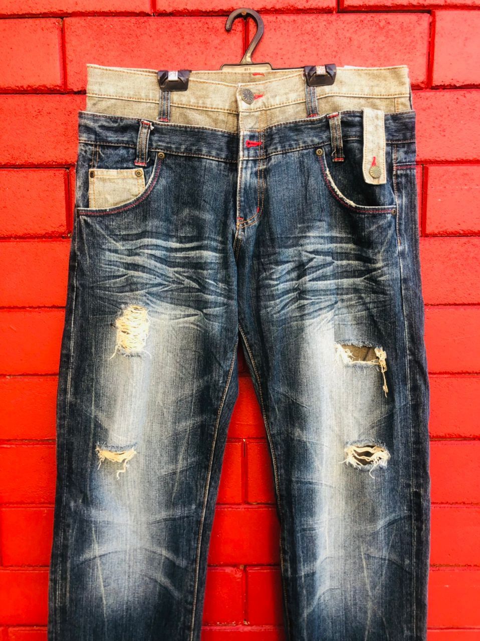 Japanese Brand × Vintage Vintage Japanese Designer Fashion Style Denim Jeans Size US 31 - 3 Thumbnail