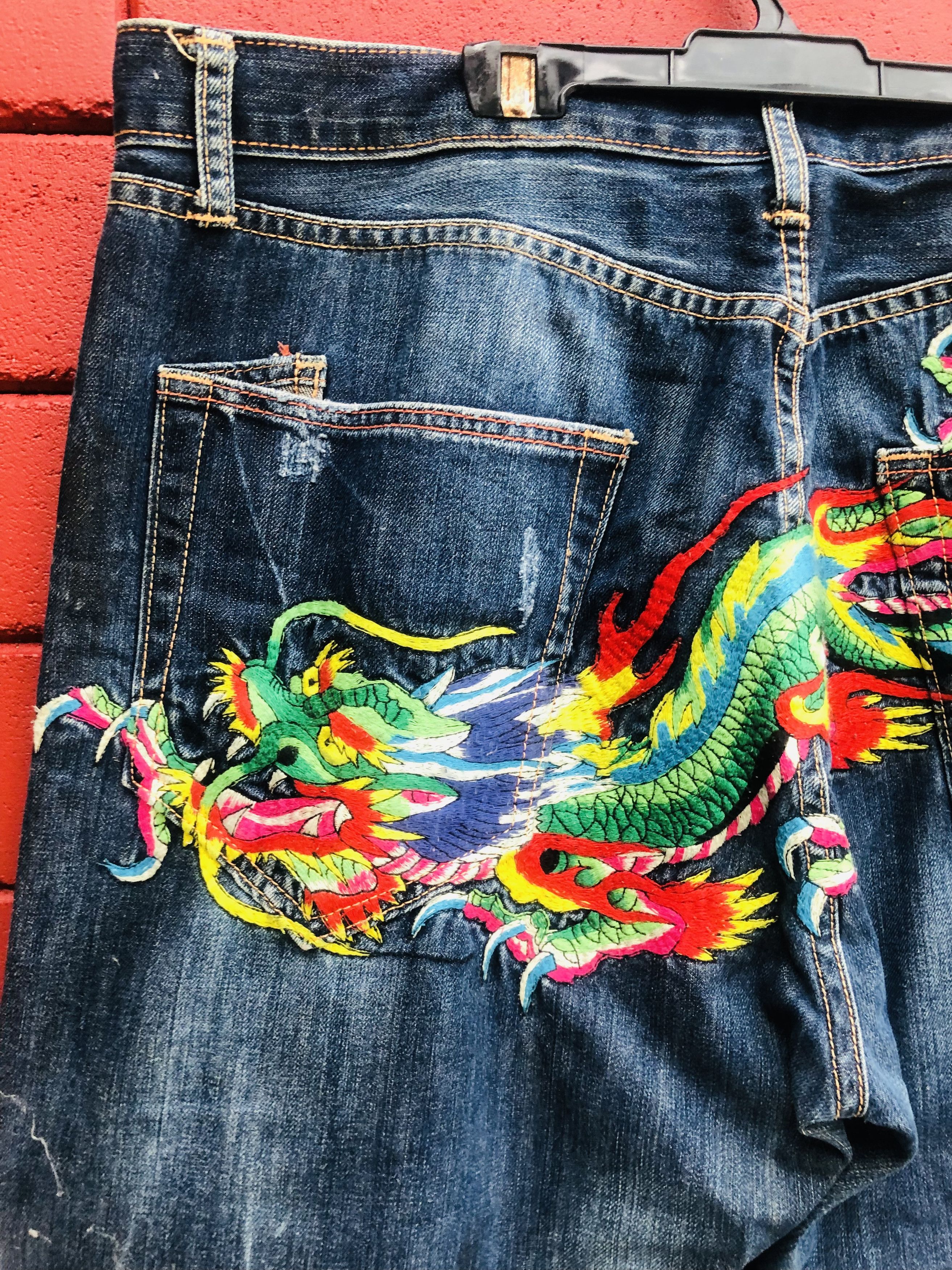 Japanese Brand × Vintage Vintage Ed Hardy Dragon Designer Streetwear Fashion Style Size US 39 - 12 Thumbnail