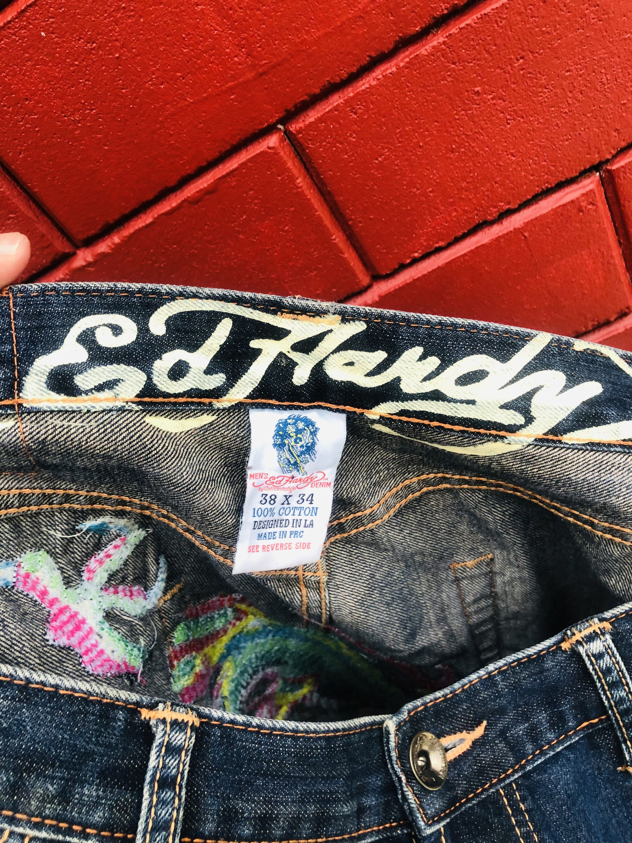 Japanese Brand × Vintage Vintage Ed Hardy Dragon Designer Streetwear Fashion Style Size US 39 - 14 Thumbnail