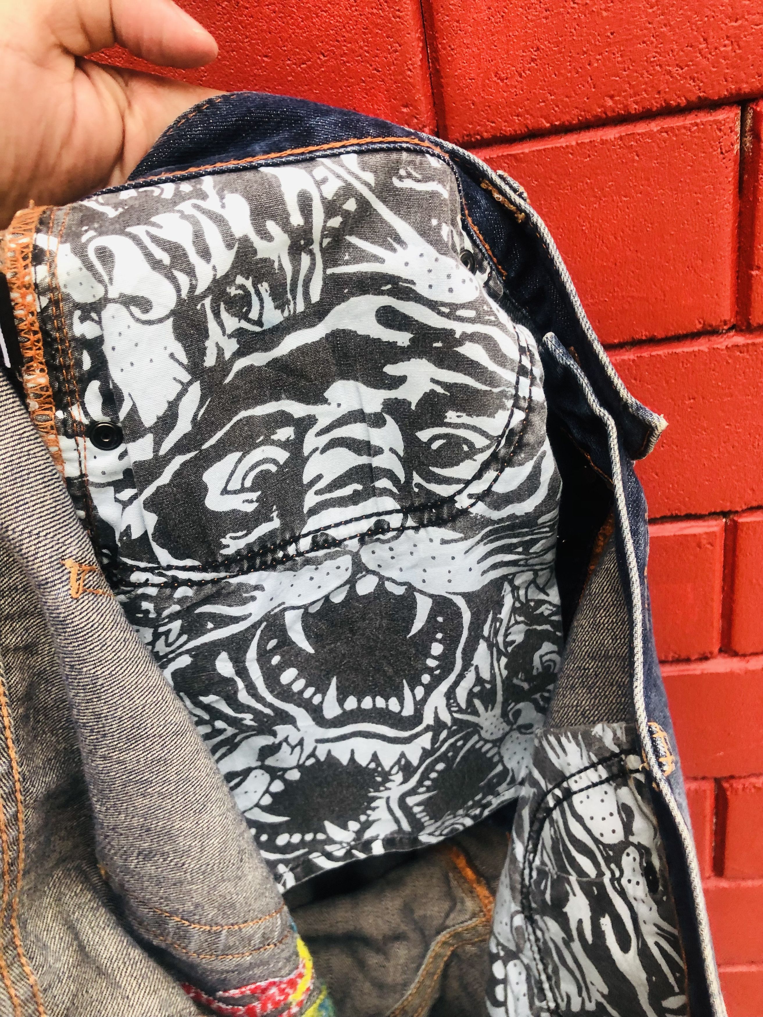 Japanese Brand × Vintage Vintage Ed Hardy Dragon Designer Streetwear Fashion Style Size US 39 - 15 Thumbnail