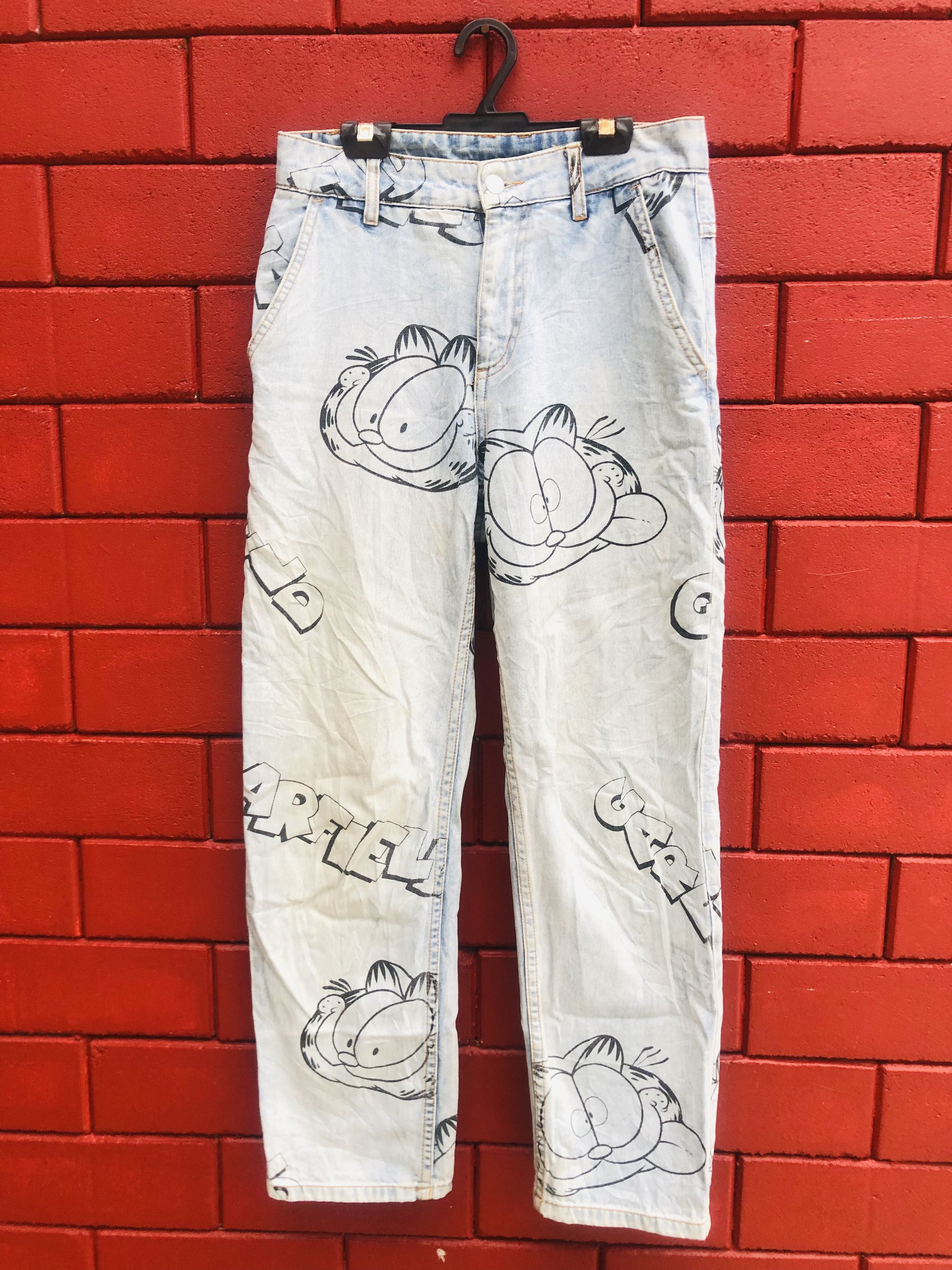 Japanese Brand × Vintage Vintage Divided Garfield Designer Fashion Style Size US 27 - 2 Thumbnail